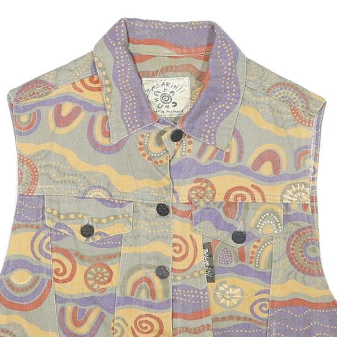 BALARINI Womens Multi Colour Printed Cotton Blend Button Jacket XS Woven Casual Refurbished - N/A refurbished available on Cerqular