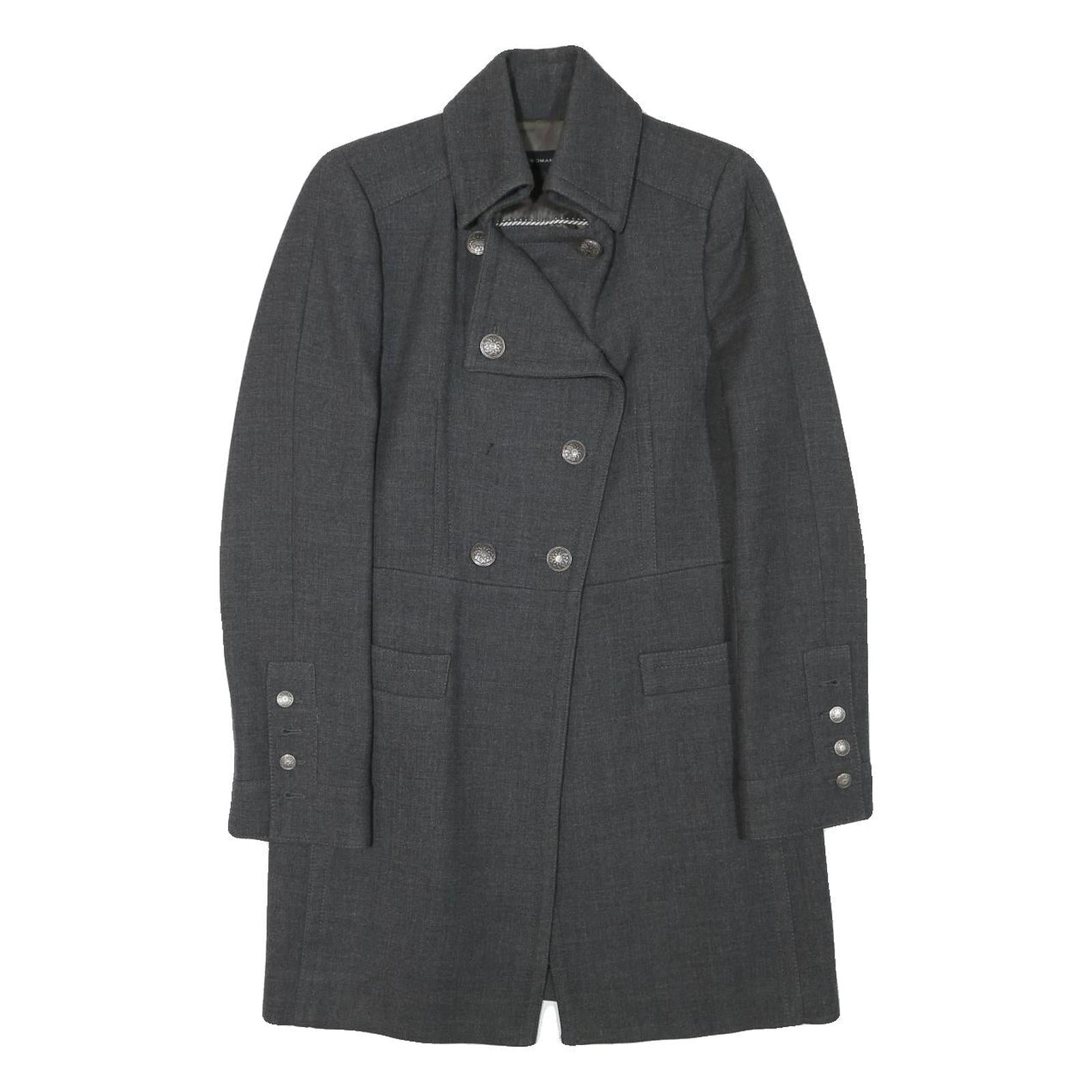 ZARA Womens Grey Wool Blend Jacket L Button Plain Classic Stylish Urban Refurbished - N/A refurbished available on Cerqular