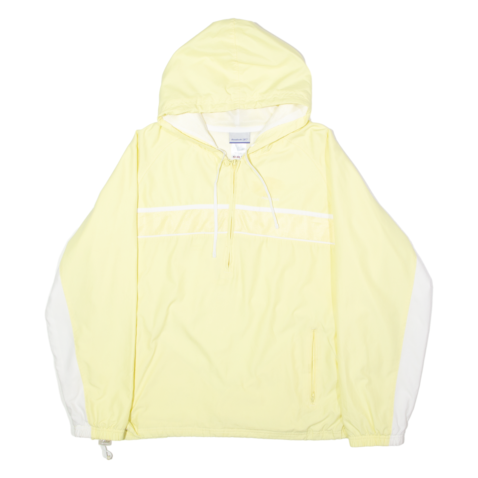 REEBOK Womens Pullover Jacket Yellow 90s Hooded UK 18 Refurbished - N/A refurbished available on Cerqular