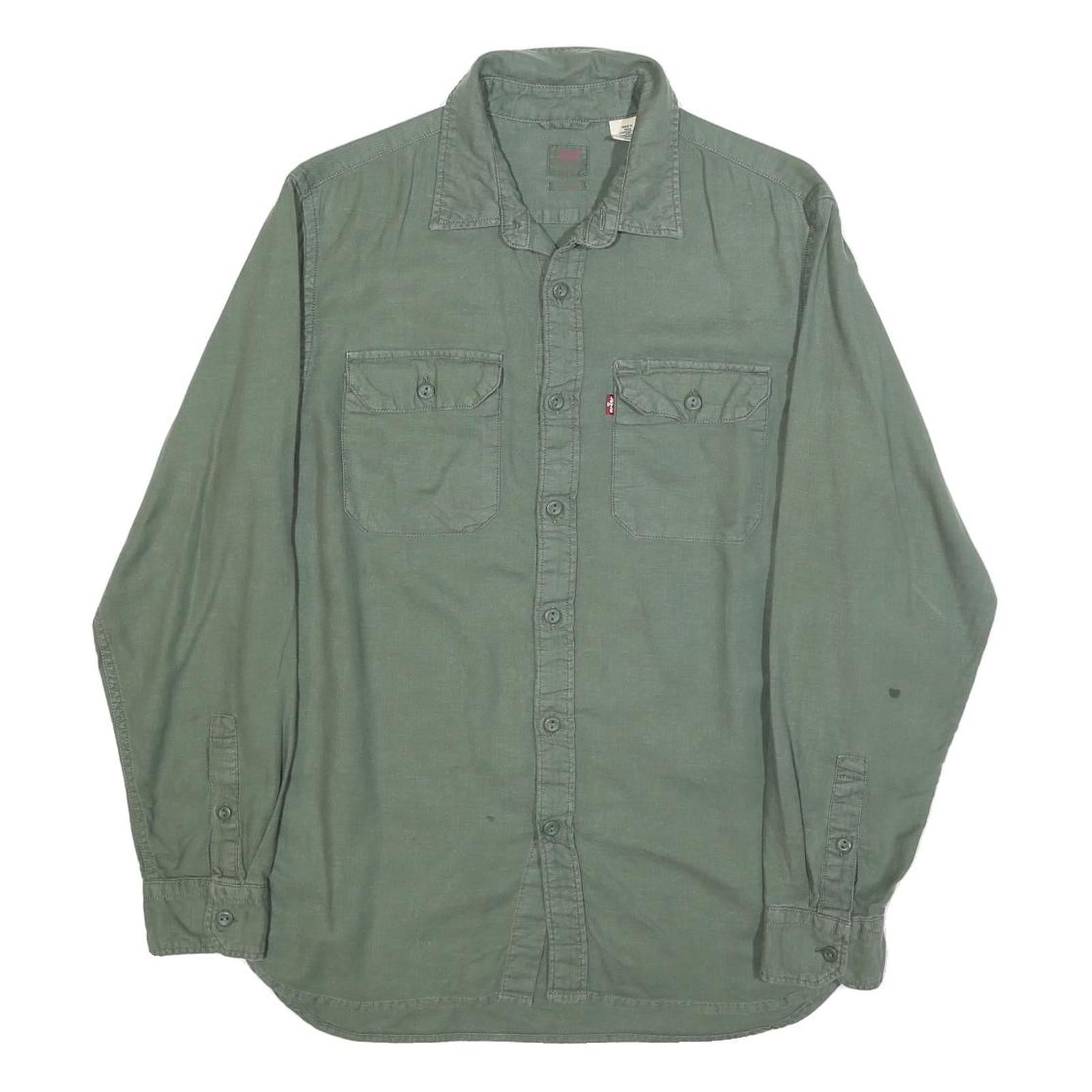 Buy LEVI'S Mens Green Cotton Blend Shirt XS Casual Button Pocket Long Sleeve Refurbished - $35.09 LEVI'S Mens Green Cotton Blend Shirt XS Casual Button Pocket Long Sleeve Refurbished - N/A refurbished available on Cerqular