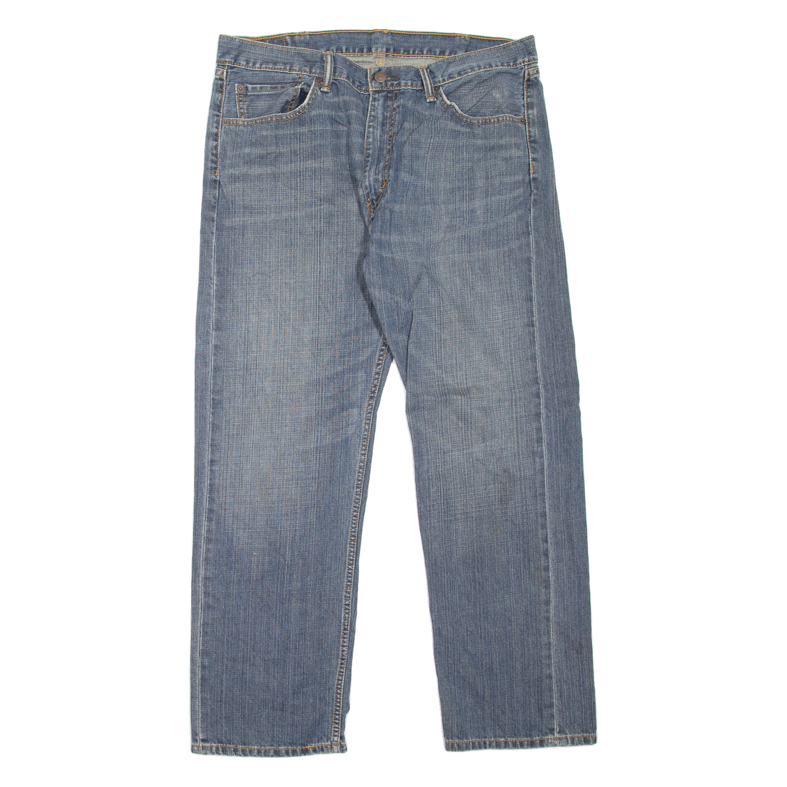 LEVI'S 505 Jeans Mens Blue Regular Straight Stone Wash W38 L30 Refurbished - N/A refurbished available on Cerqular