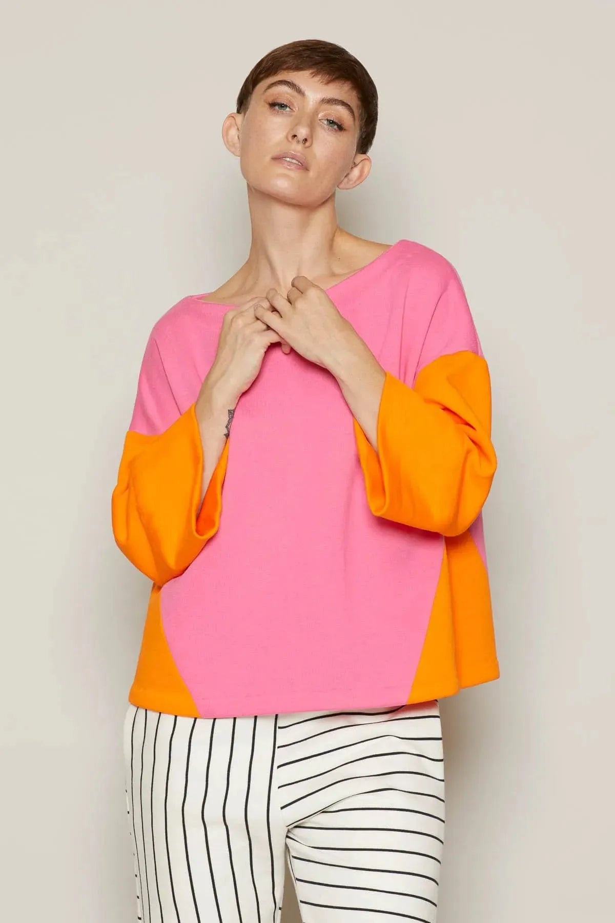 Debbie Top (Pink & Orange) | size: L Refurbished - N/A refurbished available on Cerqular