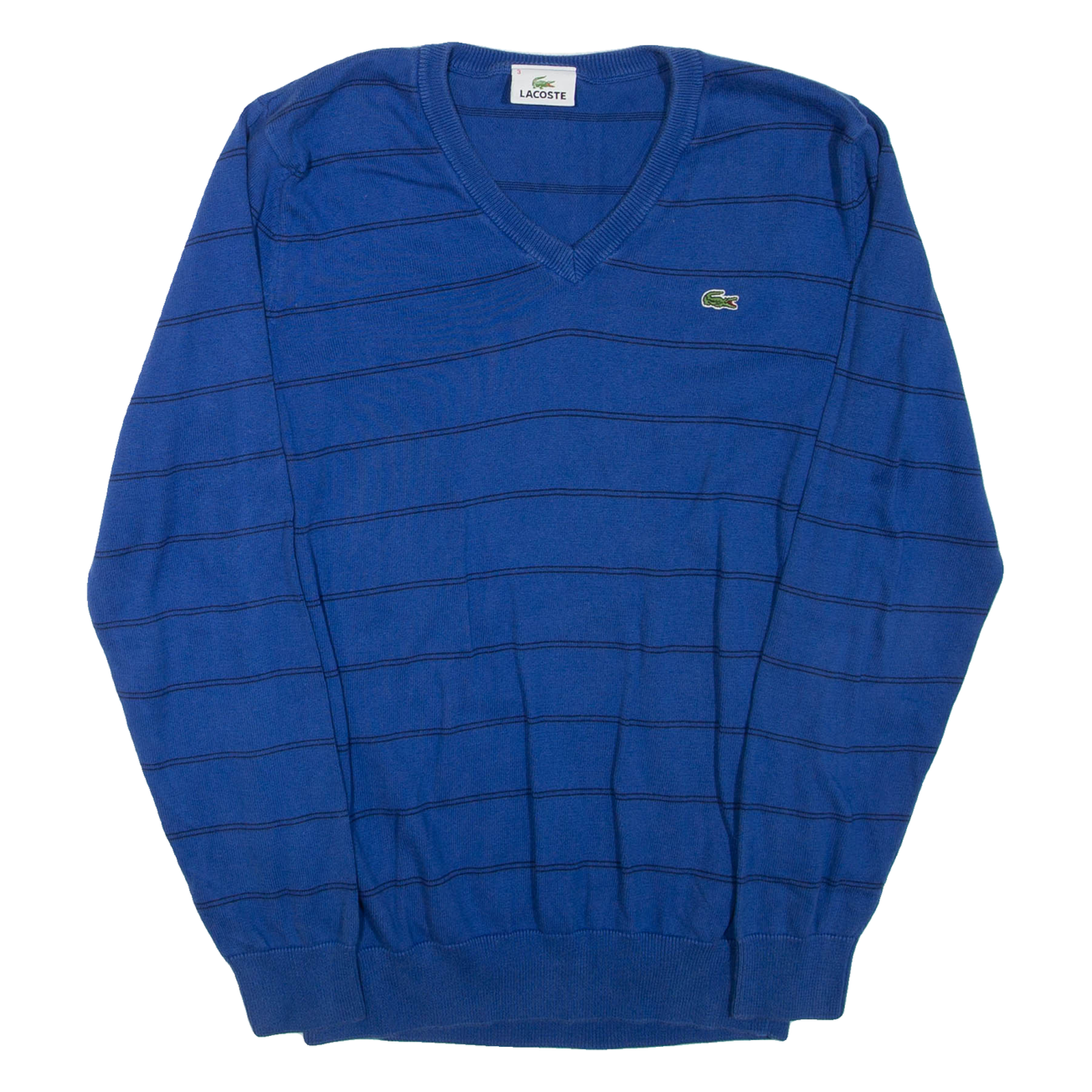 Buy LACOSTE Mens Patterned Jumper Blue Striped V-Neck Tight Knit M Refurbished - $38.99 LACOSTE Mens Patterned Jumper Blue Striped V-Neck Tight Knit M Refurbished - N/A refurbished available on Cerqular
