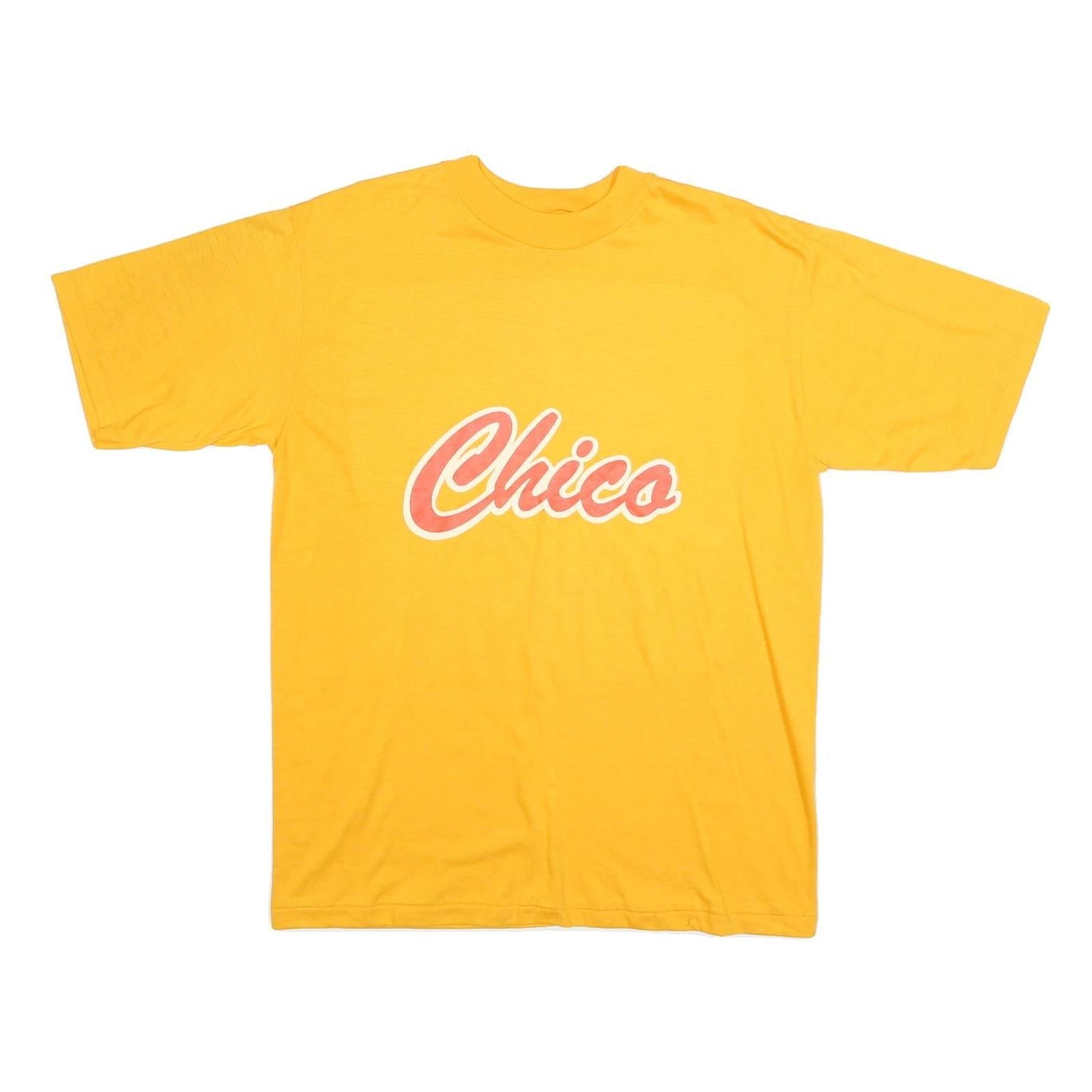 T PLUS Mens Yellow Chico Graphic T-Shirt XL Short Sleeve Crew Neck Cotton Blend Refurbished - N/A refurbished available on Cerqular
