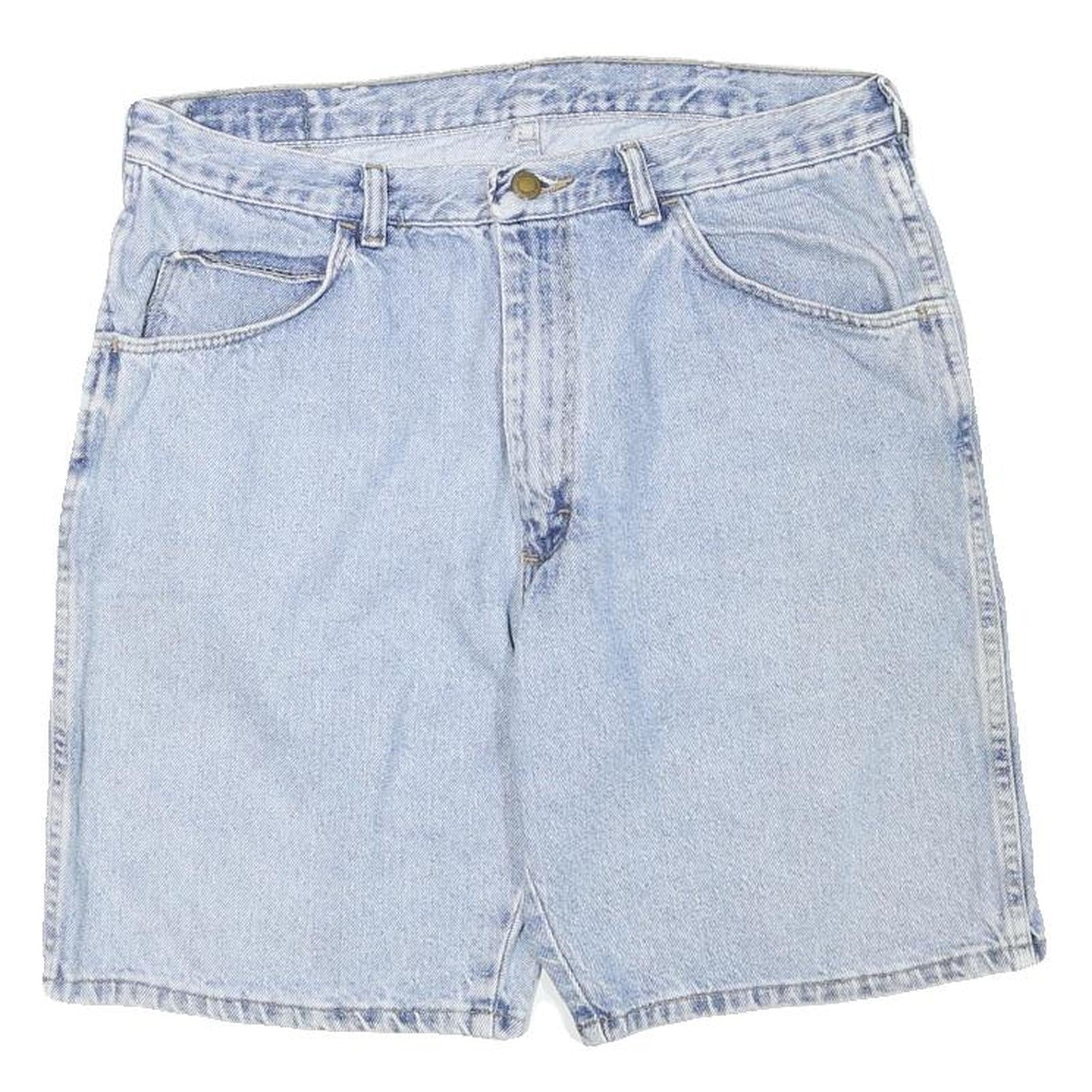 WRANGLER Mens Shorts Blue Casual Denim L W32 Classic Fit Cotton Blend Refurbished - N/A refurbished available on Cerqular