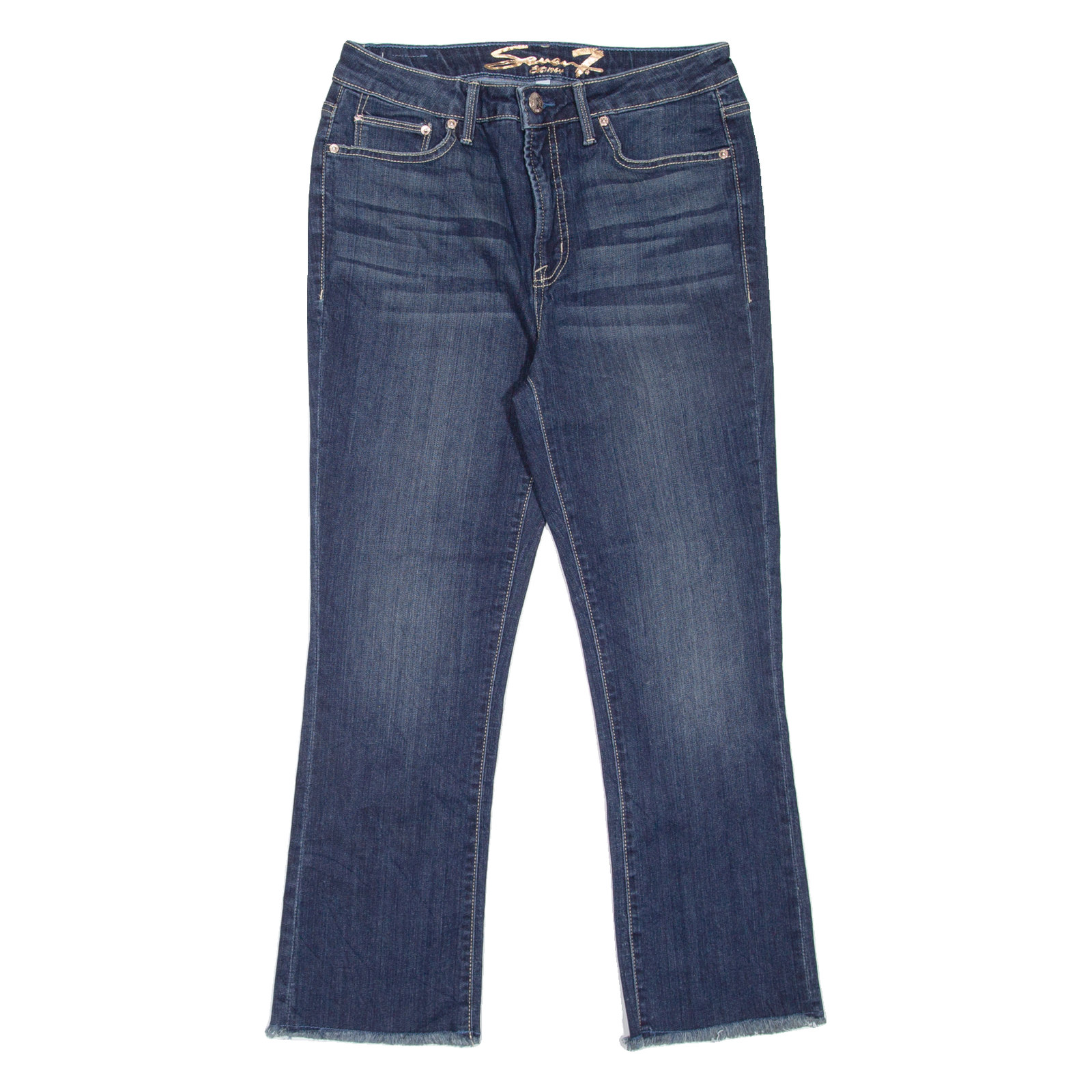 SEVEN7 Womens Jeans Blue Regular Bootcut Stone Wash W29 L25 Refurbished - N/A refurbished available on Cerqular