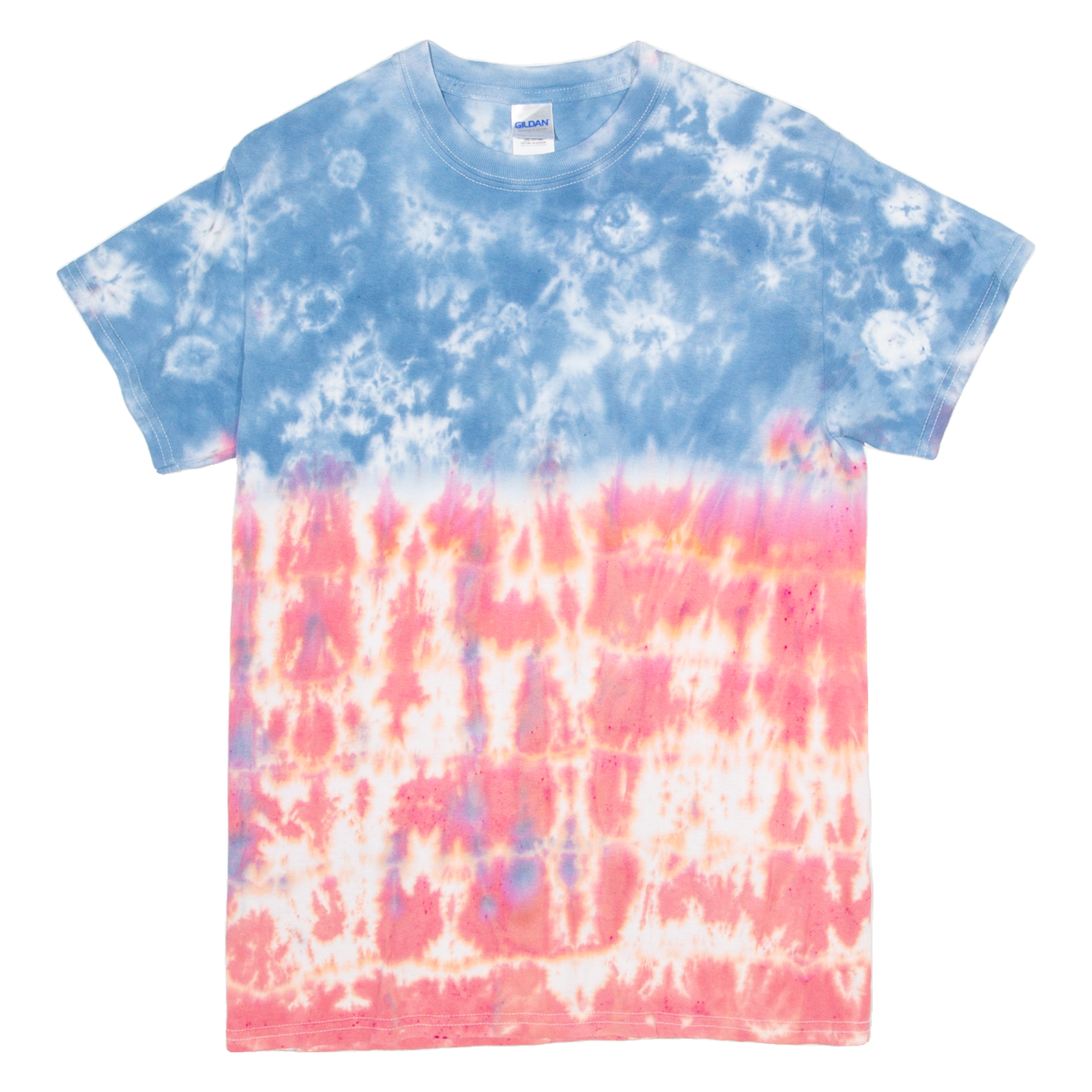 GILDAN Mens Tie Dye T-Shirt Blue S Refurbished - N/A refurbished available on Cerqular