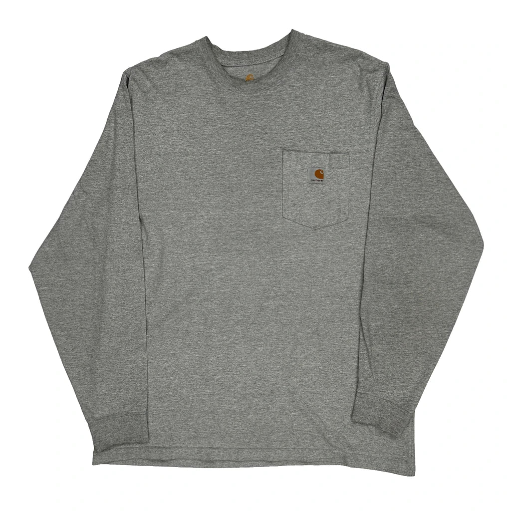 Buy Carhartt Long Sleeve T-Shirt - Large Grey Cotton Refurbished - $60.29 Carhartt Long Sleeve T-Shirt - Large Grey Cotton Refurbished - Thrifted (note: this is a term often used to describe second- refurbished available on Cerqular