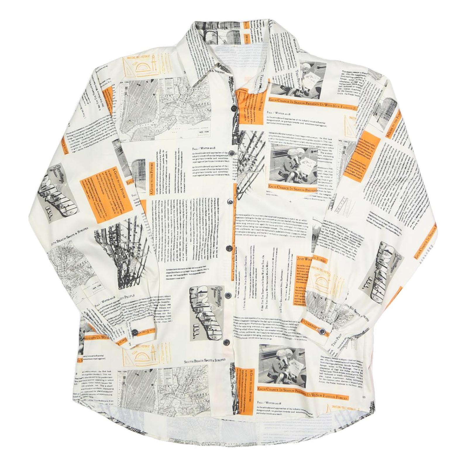 Buy Womens White & Orange Printed Shirt Long Sleeve Collared Polyester Blend L Refurbished - $18.19 Womens White & Orange Printed Shirt Long Sleeve Collared Polyester Blend L Refurbished - N/A refurbished available on Cerqular