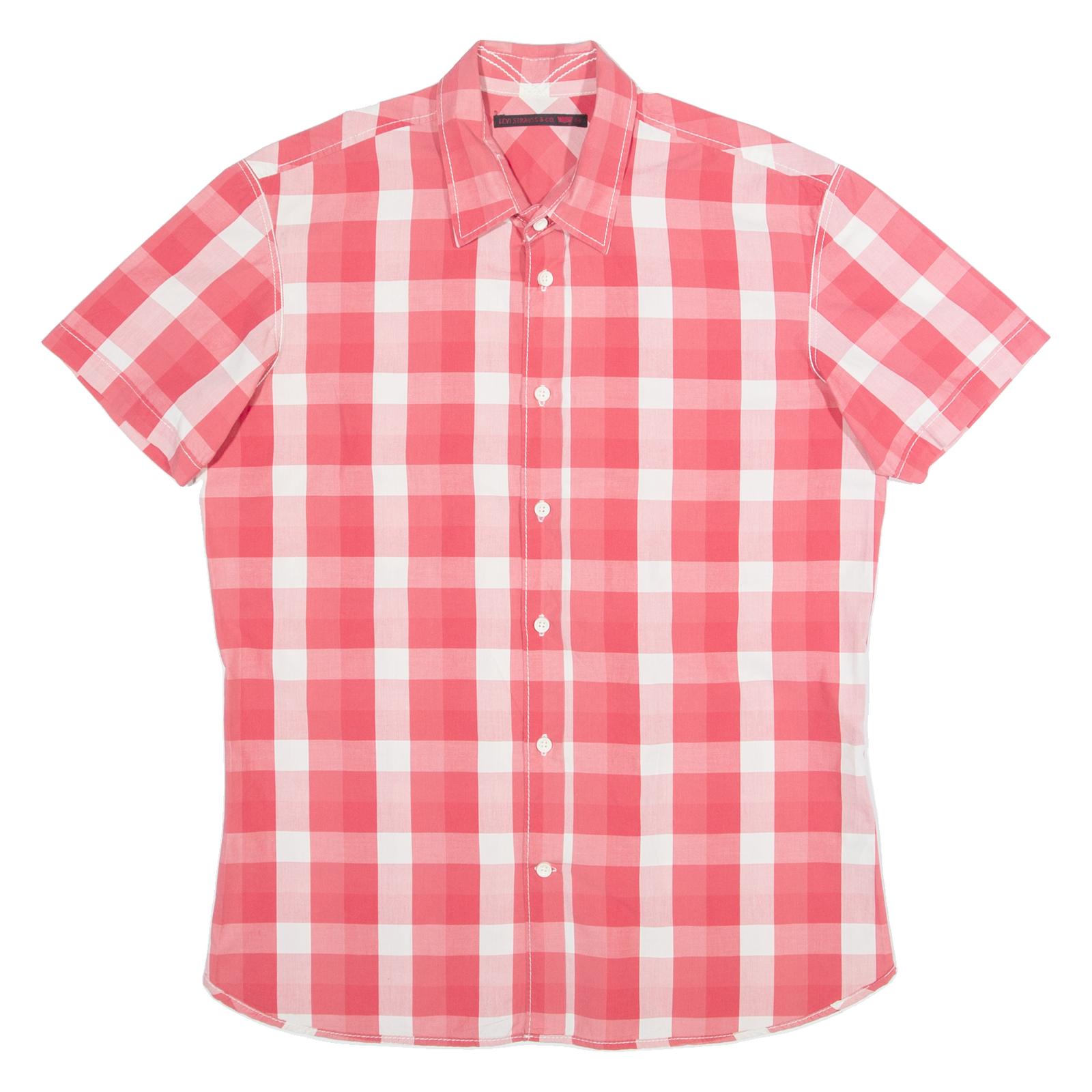 LEVI'S Mens Shirt Red Check M Refurbished - N/A refurbished available on Cerqular
