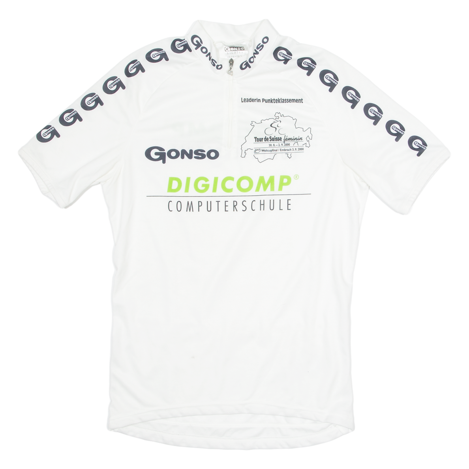 GONSO Cycling Mens Jersey White 1/4 Zip M Refurbished - N/A refurbished available on Cerqular