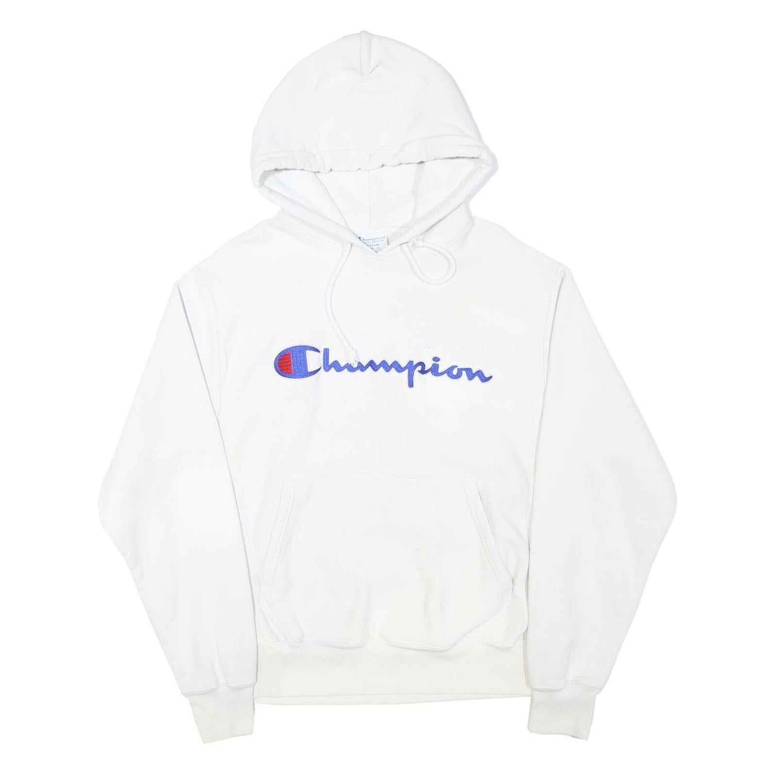 Buy CHAMPION Mens White Hoodie M Cotton Blend Pullover Sweatshirt Refurbished - $24.69 CHAMPION Mens White Hoodie M Cotton Blend Pullover Sweatshirt Refurbished - N/A refurbished available on Cerqular
