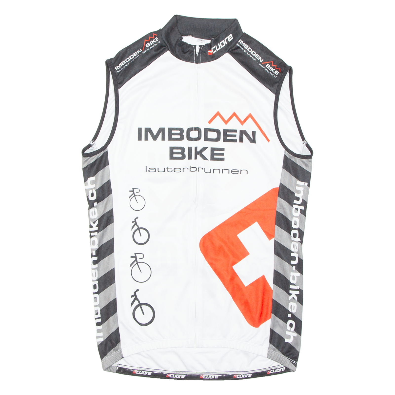CUORE Cycling Mens Jersey White Sleeveless Full Zip M Refurbished - N/A refurbished available on Cerqular