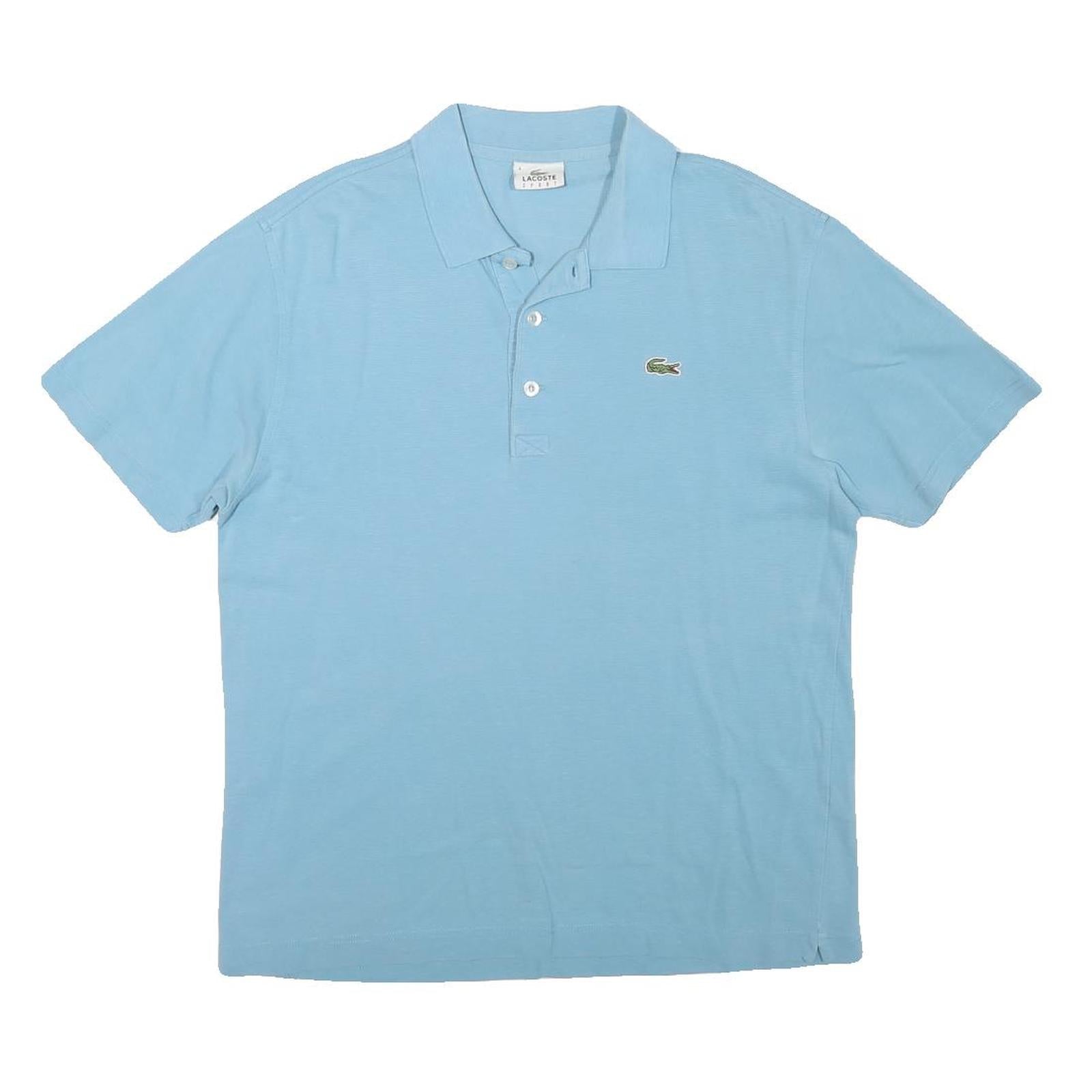 LACOSTE Mens Blue Short Sleeve Plain M Cotton Blend Polo Shirt Classic Casual Refurbished - N/A refurbished available on Cerqular