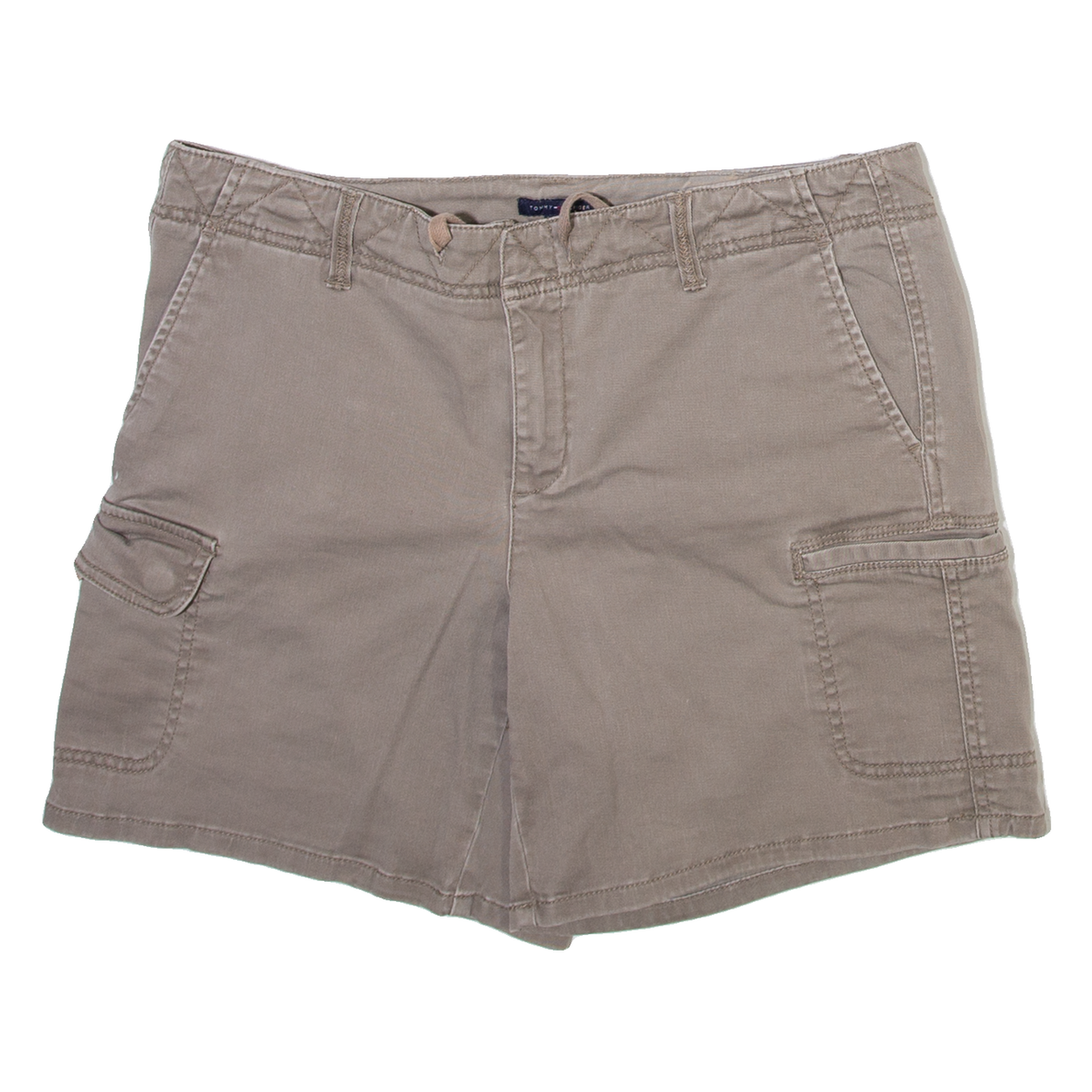 TOMMY HILFIGER Womens Casual Shorts Grey L W34 Refurbished - N/A refurbished available on Cerqular