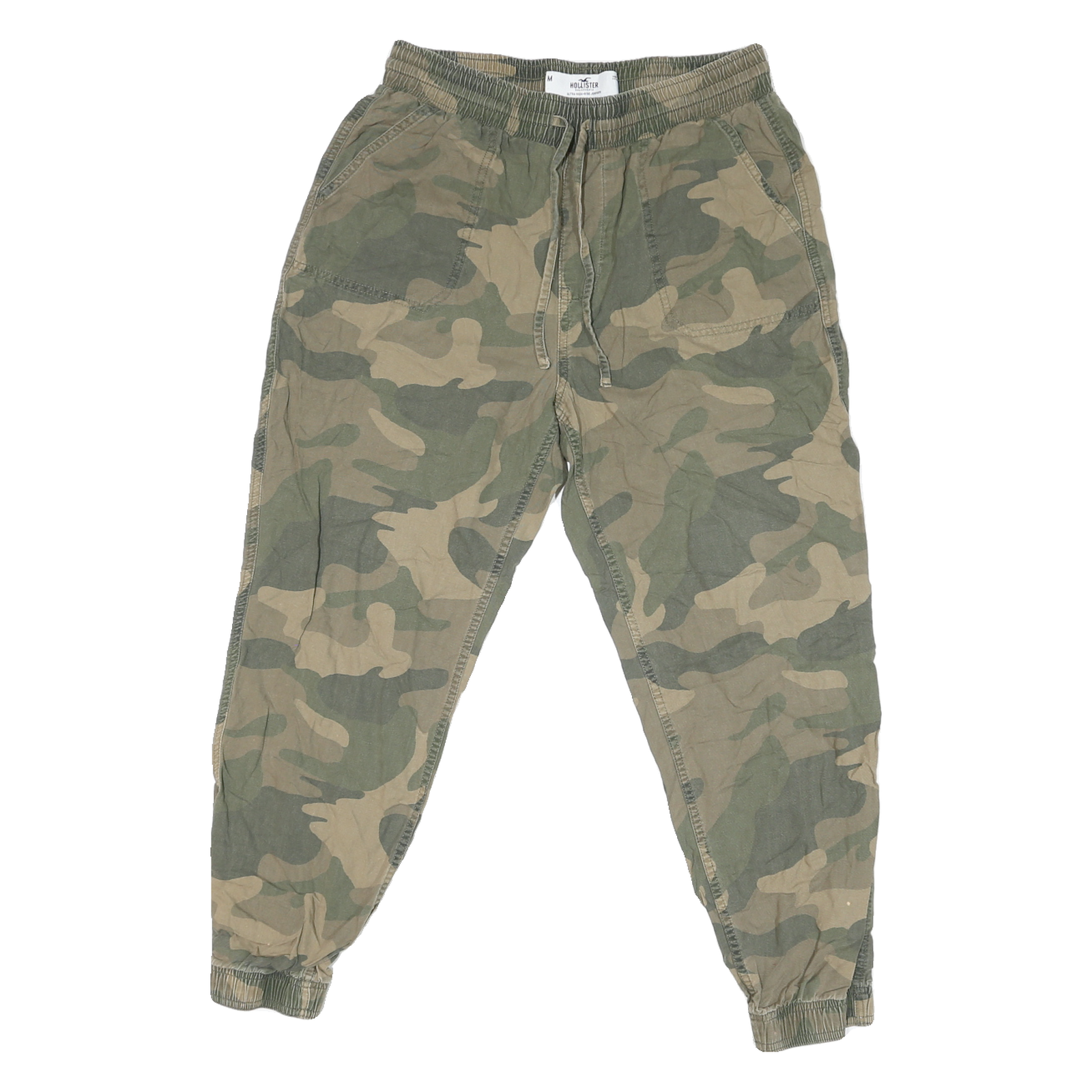 HOLLISTER Mens Cotton Blend Camouflage Regular Drawstring Trousers W28 L24 Refurbished - N/A refurbished available on Cerqular