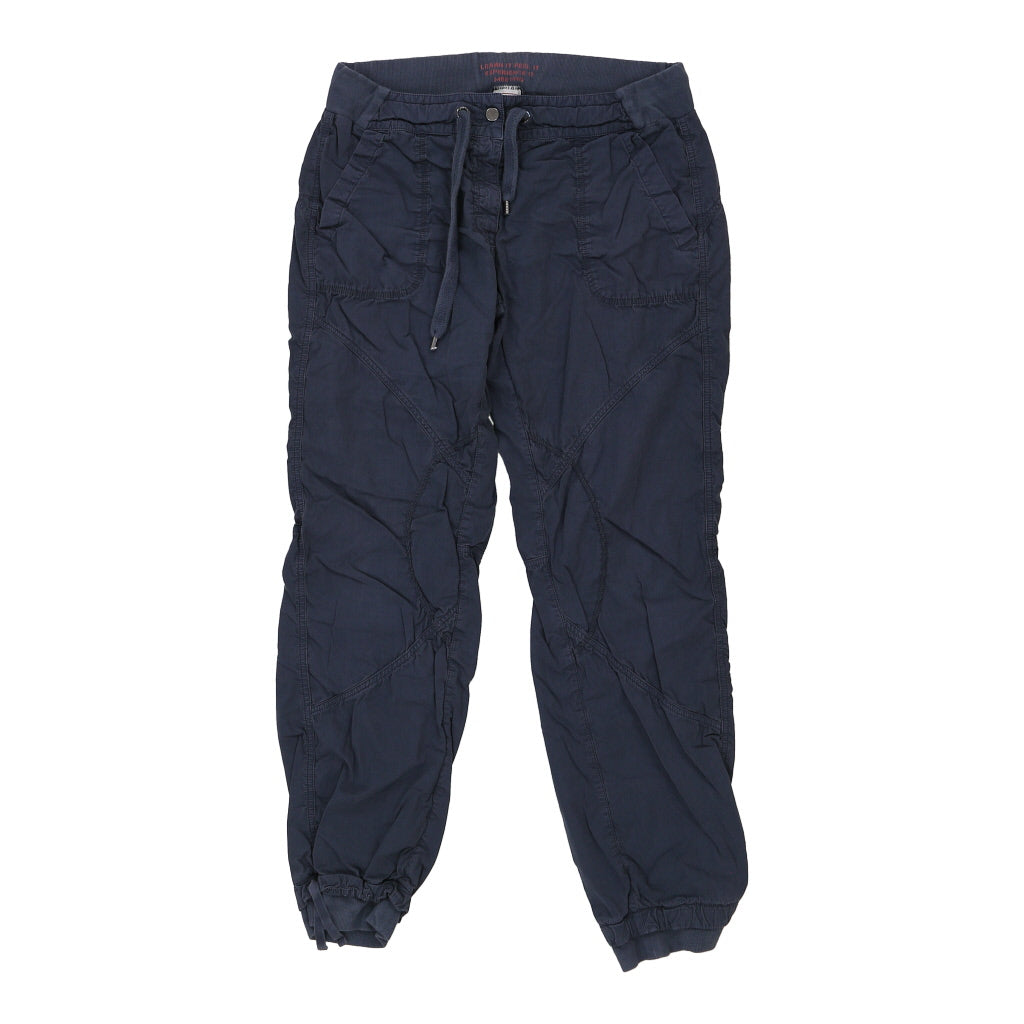 Meeting Trousers - 34W 31L Navy Cotton Refurbished - Thrifted (note: this is a term often used to describe second- refurbished available on Cerqular