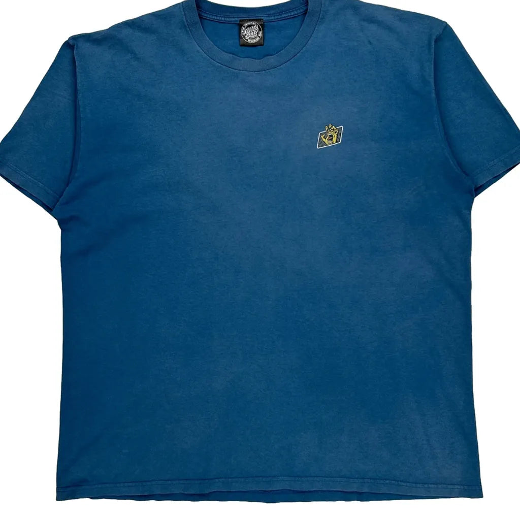 Santa Cruz T-Shirt - XL Blue Cotton Refurbished - Thrifted (note: this is a term often used to describe second- refurbished available on Cerqular