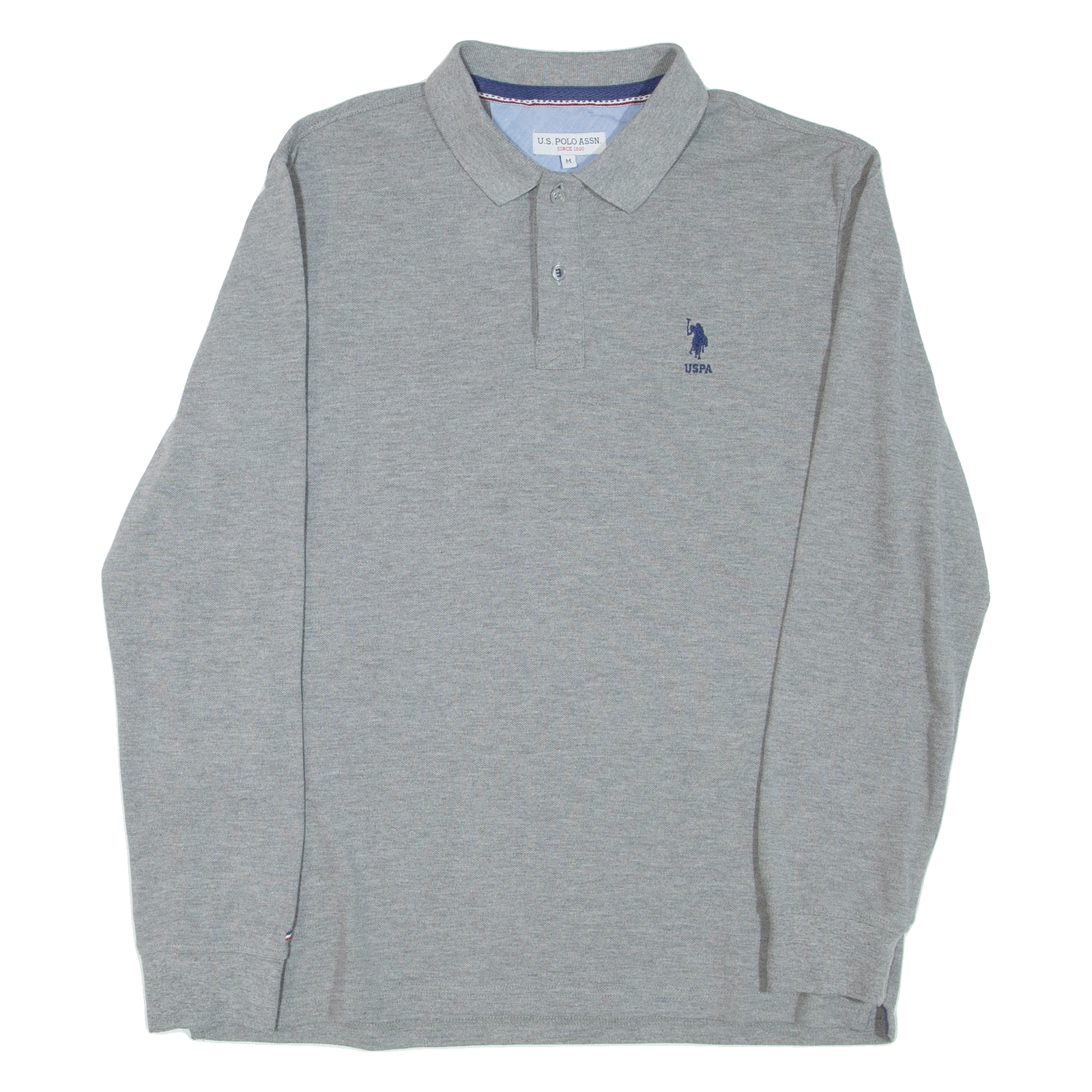 U.S. POLO ASSN Mens Polo Shirt Grey Long Sleeve M Refurbished - N/A refurbished available on Cerqular