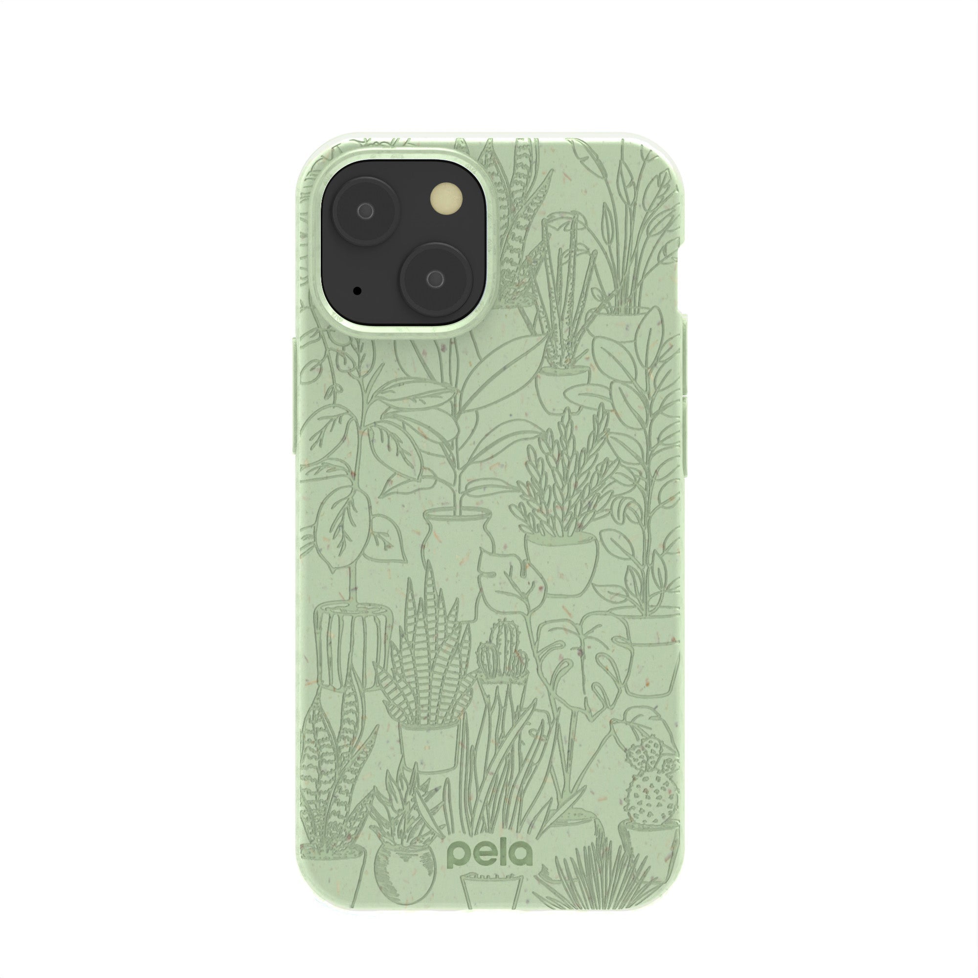 Sage Green Green Oasis iPhone 13 Mini Case Refurbished - Pela Case refurbished available on Cerqular