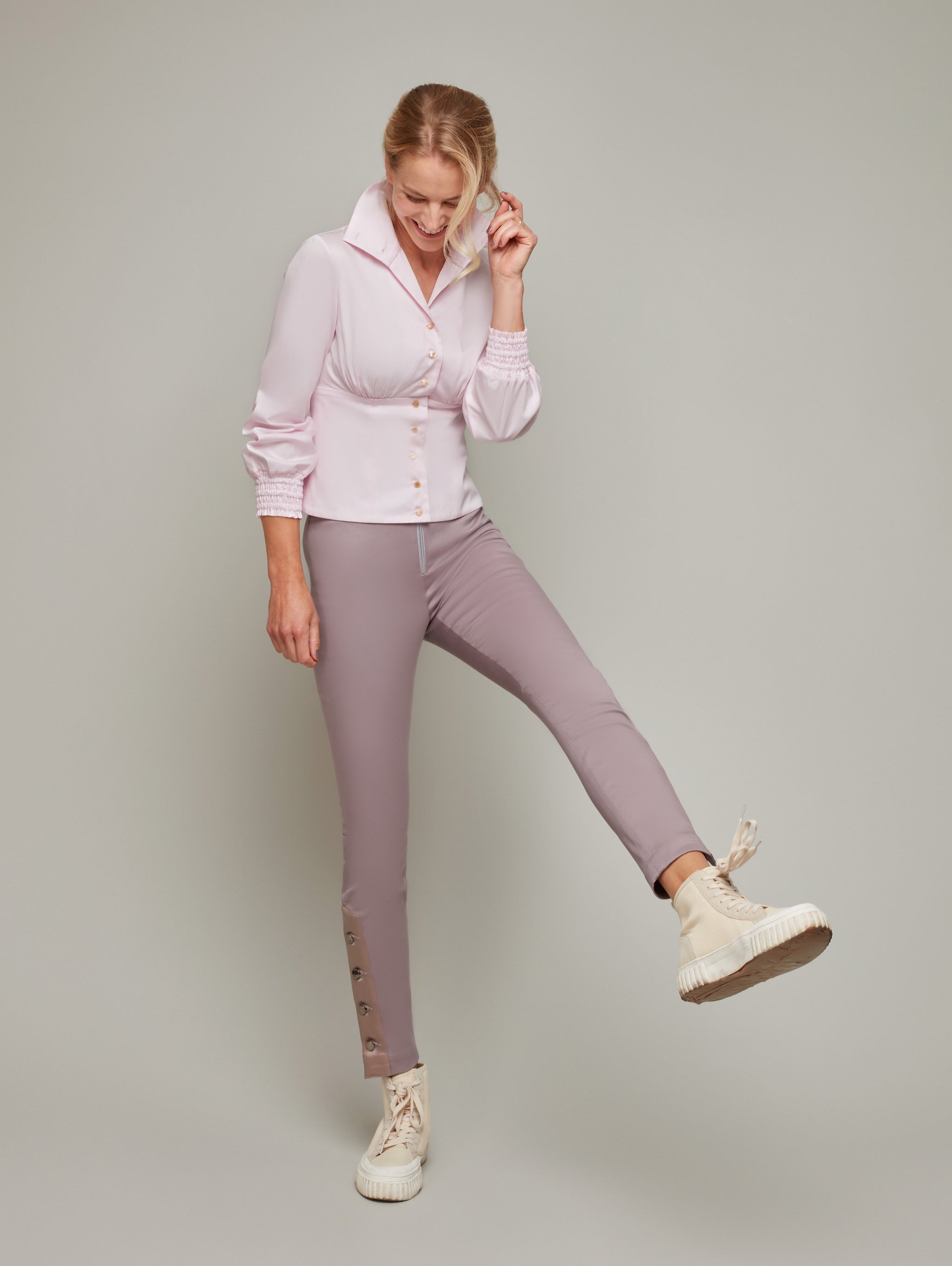 ROOT | Ruched Fitted Shirt | Colour: Quartz Pink | Size: XL Refurbished - N/A refurbished available on Cerqular