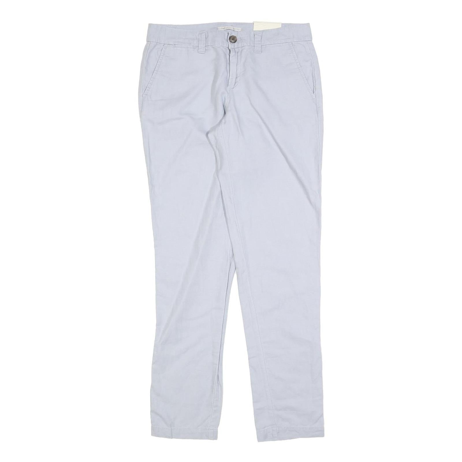 GAP Womens Cotton Blend Light Blue Slim Straight Trousers W30 L30 Casual Chic Refurbished - N/A refurbished available on Cerqular