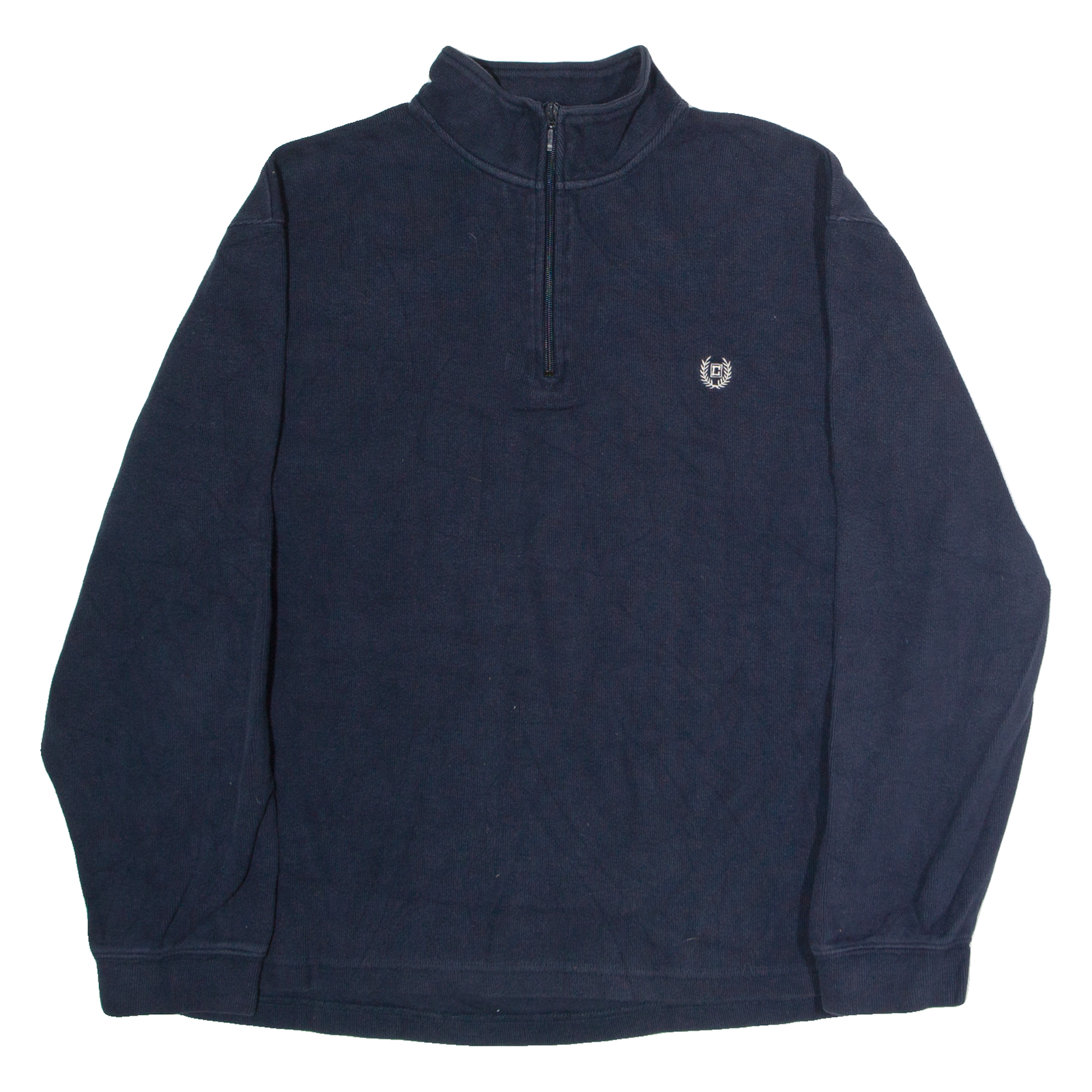 CHAPS Mens Jumper Blue 1/4 Zip Tight Knit XL Refurbished - N/A refurbished available on Cerqular