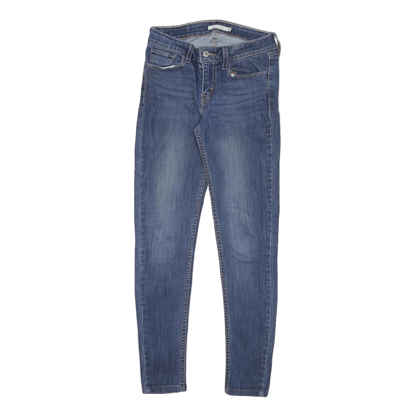 LEVI'S Womens Blue Slim Skinny Denim Medium Wash Jeans W26 L28 Classic Fit Refurbished - N/A refurbished available on Cerqular