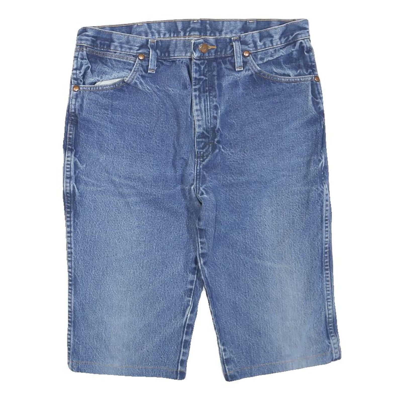 WRANGLER Womens Denim Blue Casual Shorts M W34 Classic Fit Refurbished - N/A refurbished available on Cerqular