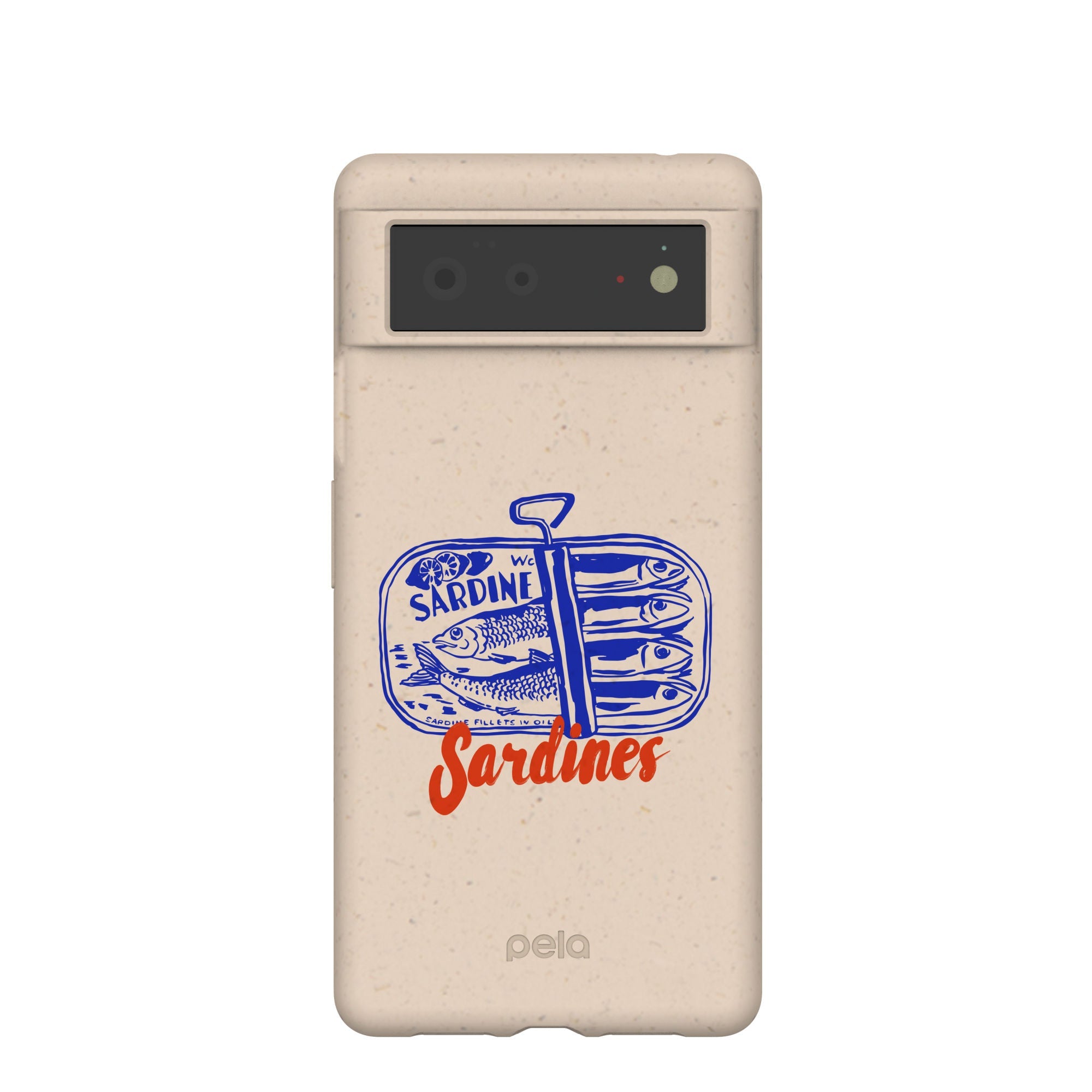 Seashell Sardines Google Pixel 6 Case Refurbished - Pela Case refurbished available on Cerqular