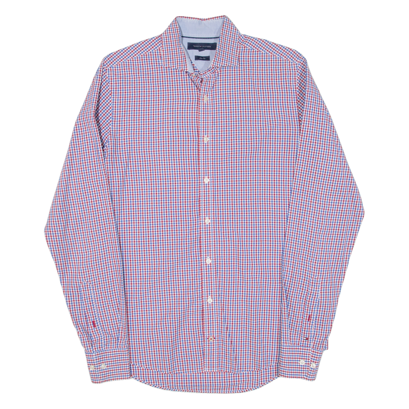 TOMMY HILFIGER Slim Fit Mens Shirt Red Check Long Sleeve M Refurbished - N/A refurbished available on Cerqular