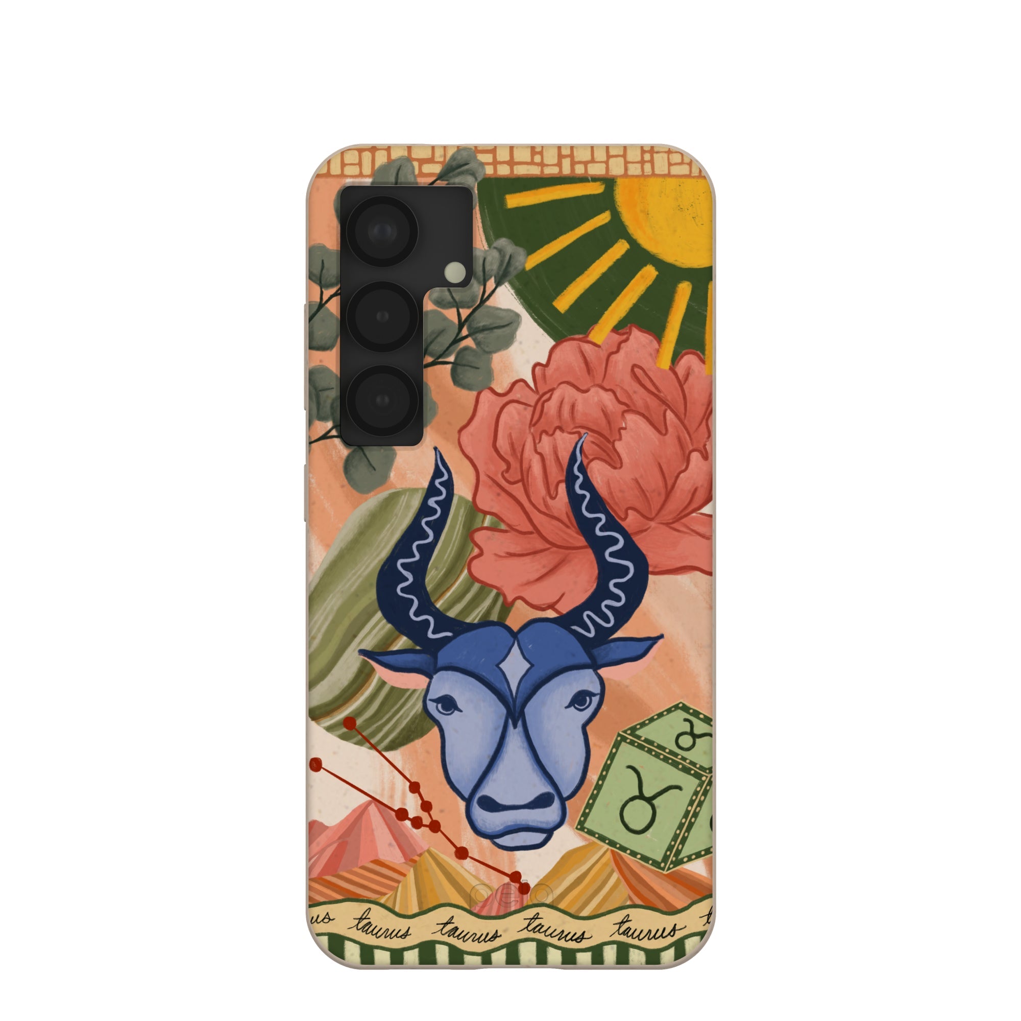 Seashell Taurus Bull Samsung Galaxy S25 Case Refurbished - Pela Case refurbished available on Cerqular