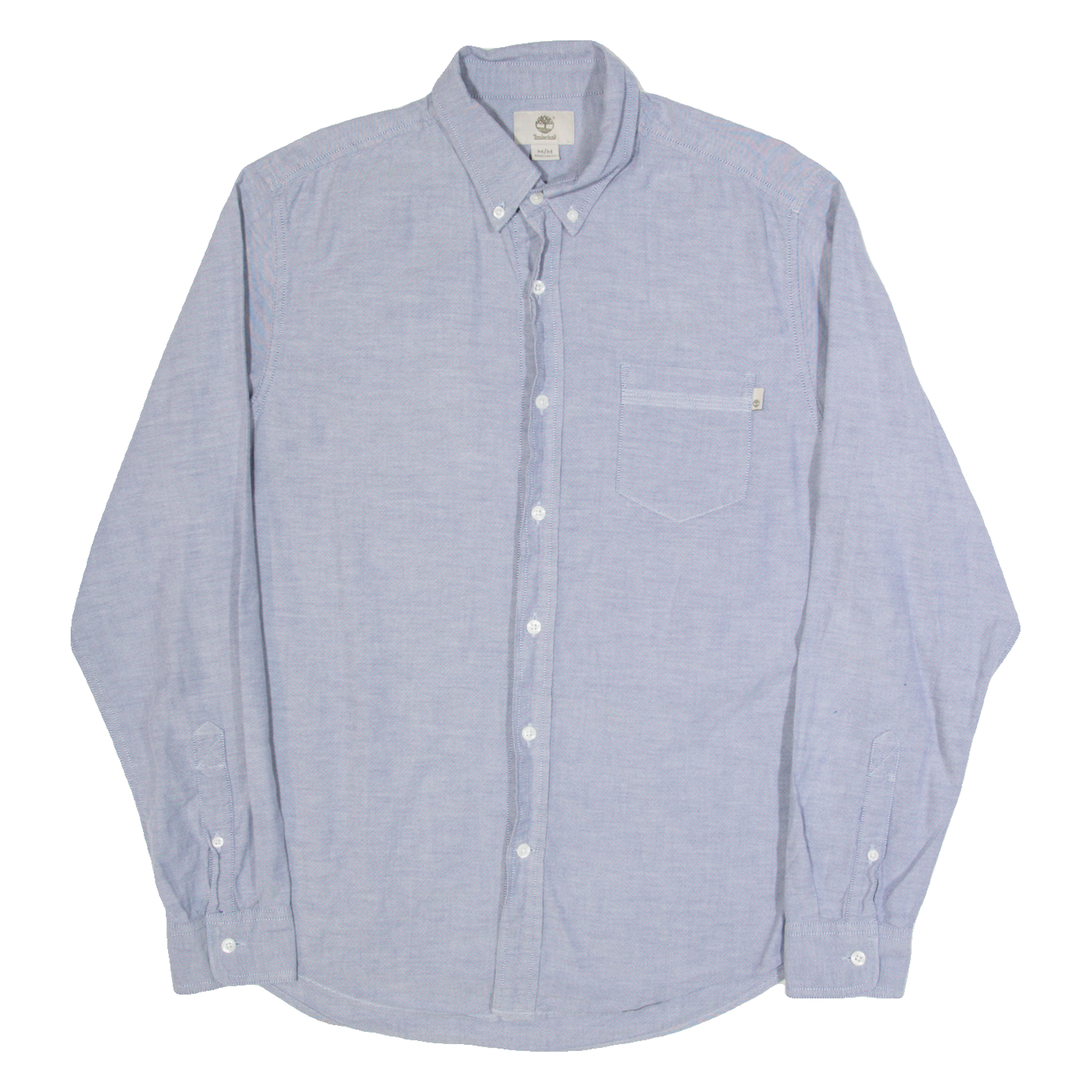 TIMBERLAND Mens Plain Shirt Blue Long Sleeve M Refurbished - N/A refurbished available on Cerqular