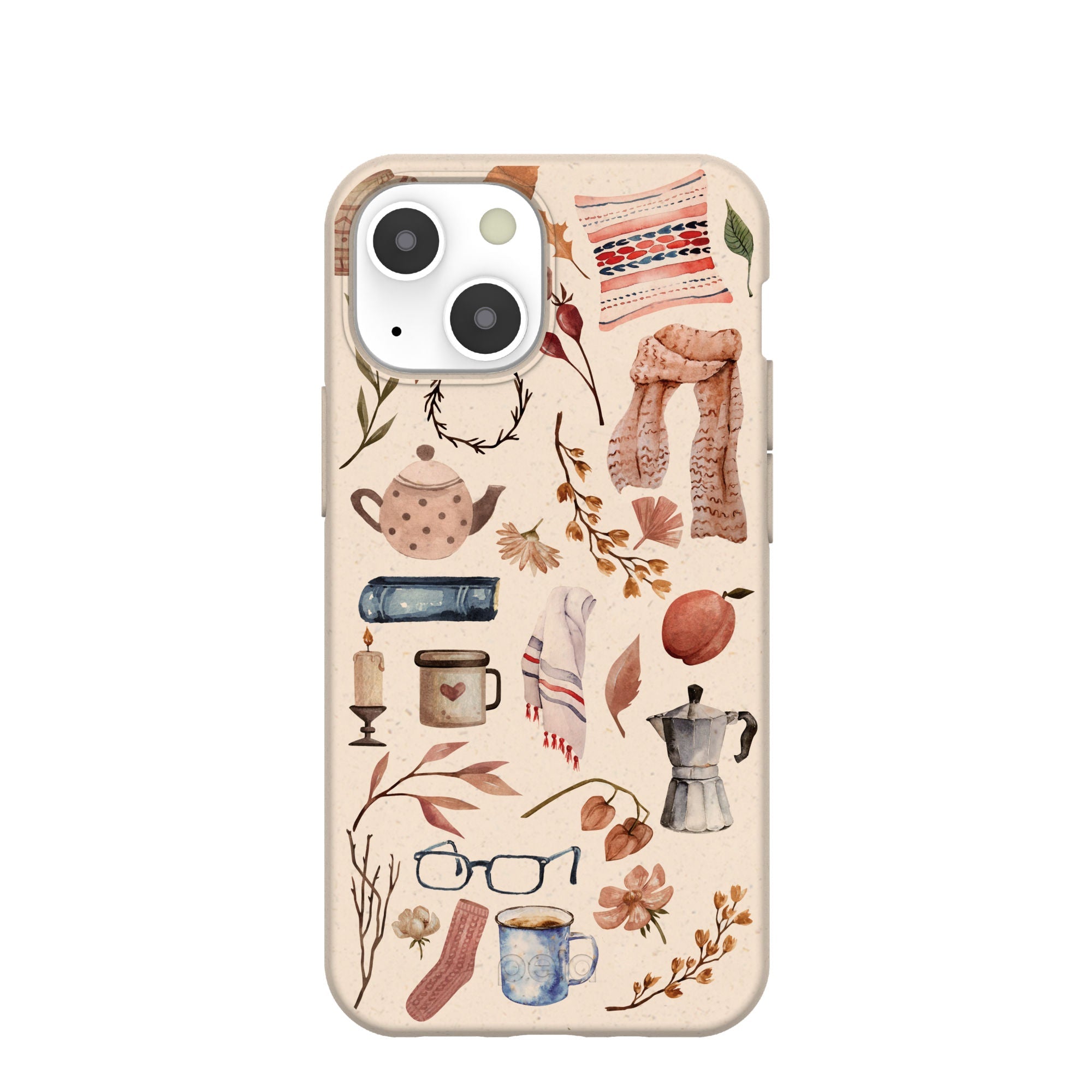 Seashell Creature Comforts iPhone 13 Mini Case Refurbished - Pela Case refurbished available on Cerqular