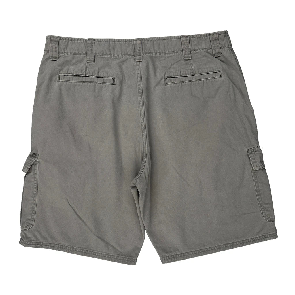 Wrangler Cargo Shorts - 36W 9L Grey Cotton Refurbished - Thrifted (note: this is a term often used to describe second- refurbished available on Cerqular
