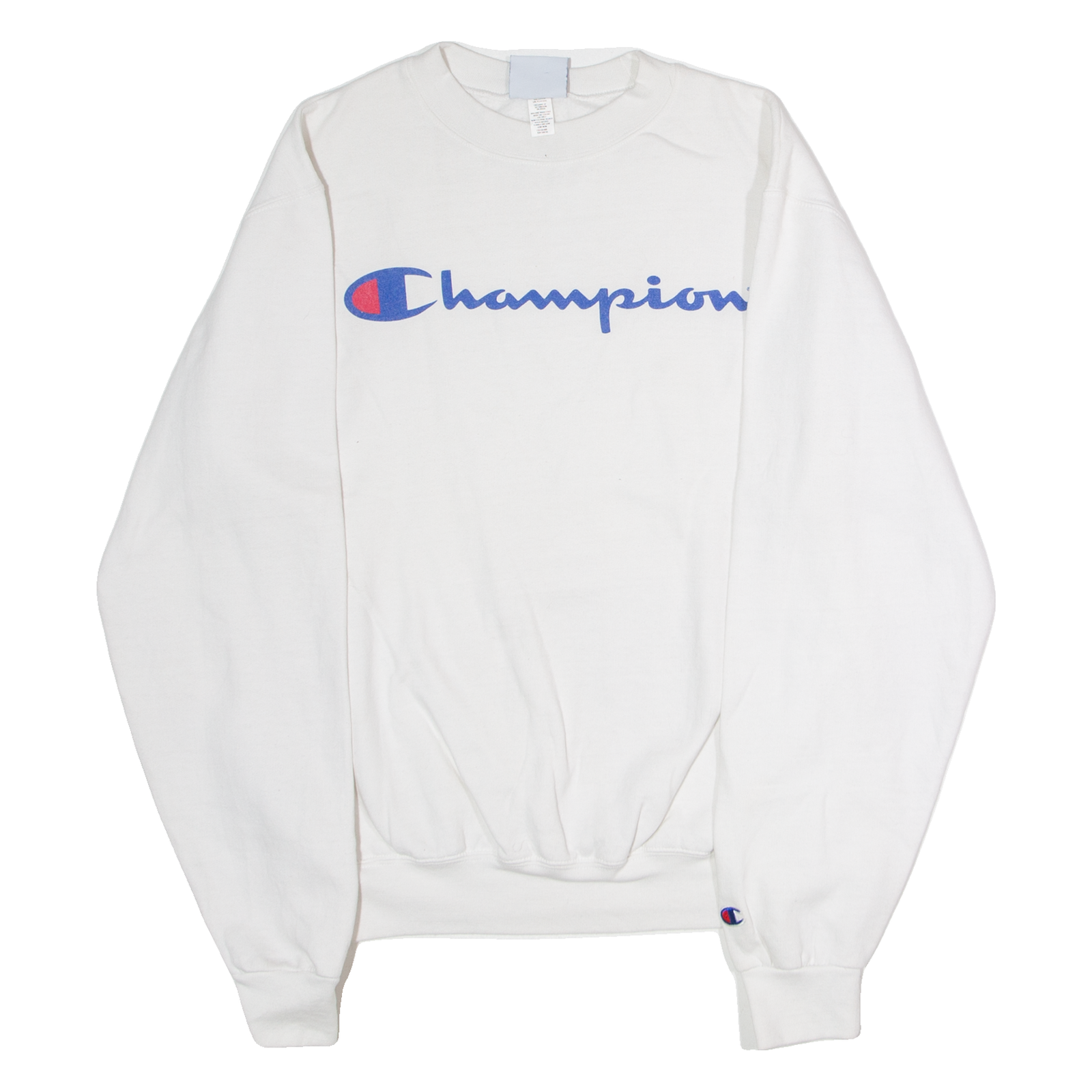 CHAMPION Mens Sweatshirt White Crew Neck S Refurbished - N/A refurbished available on Cerqular