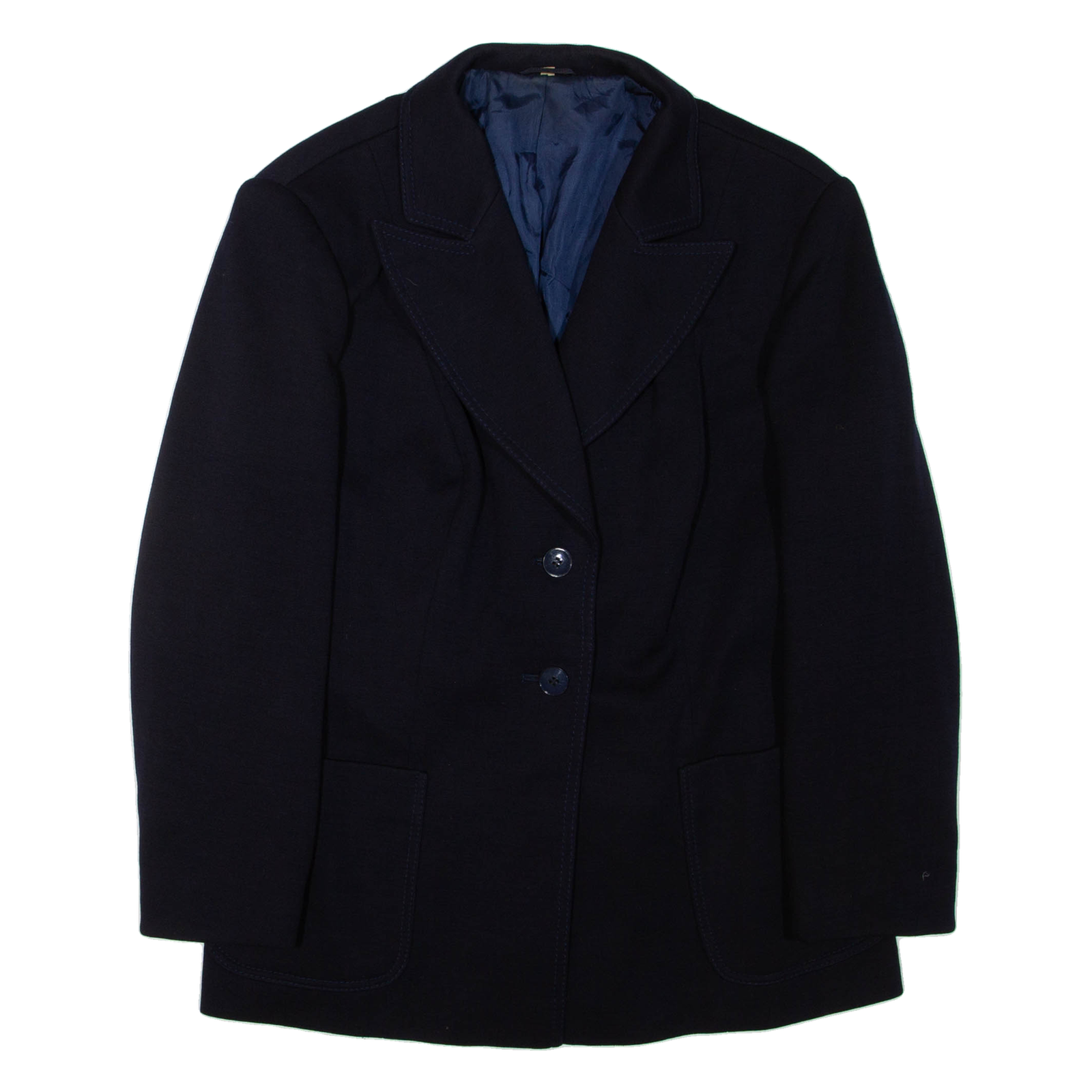 Womens Blazer Jacket Blue Wool L Refurbished - N/A refurbished available on Cerqular