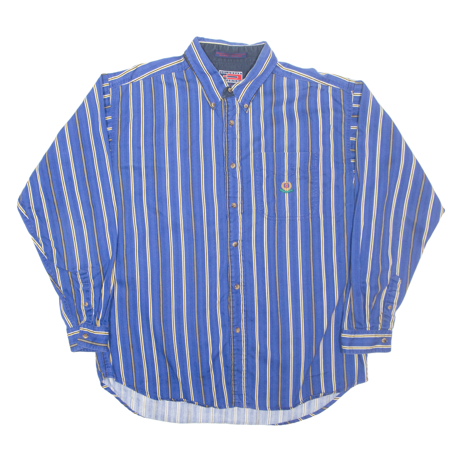 COLOR WEAR Mens Shirt Blue Pinstripe Long Sleeve XL Refurbished - N/A refurbished available on Cerqular
