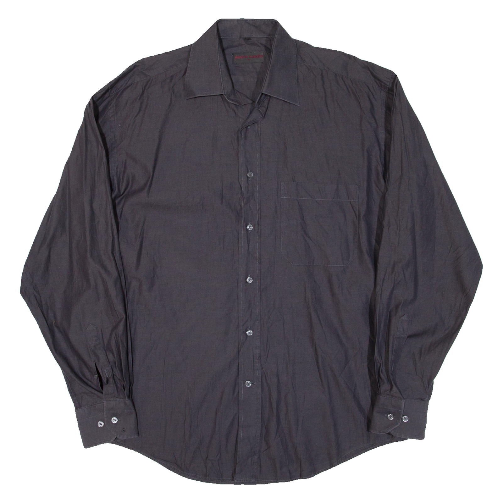 PIERRE CARDIN Mens Plain Shirt Black Long Sleeve L Refurbished - N/A refurbished available on Cerqular