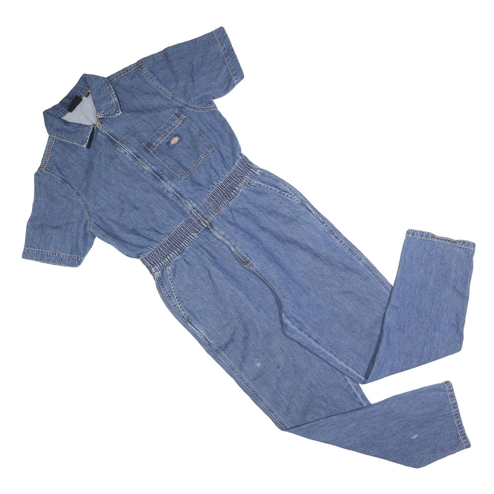 DICKIES Womens Blue Denim Dungarees Regular Fit Cotton Blend M W30 L28 Utility Refurbished - N/A refurbished available on Cerqular