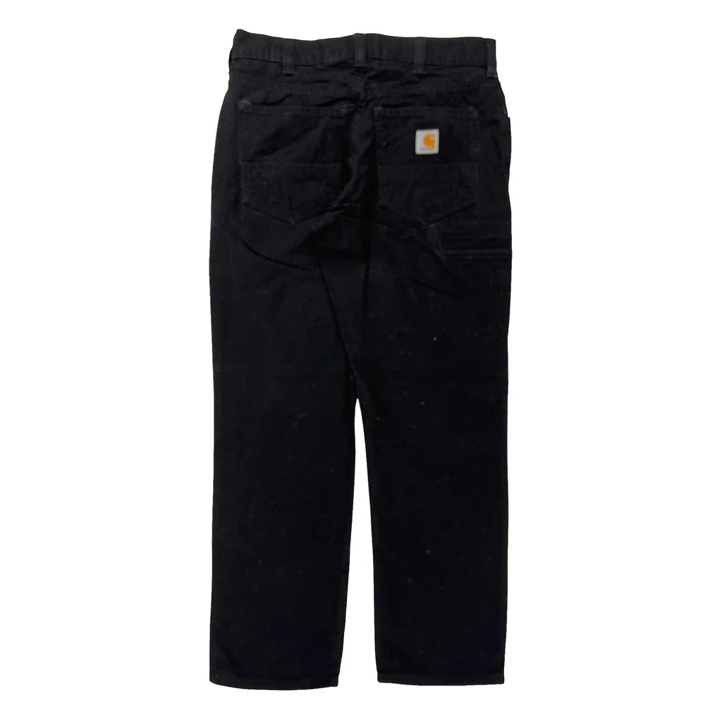 Carhartt Carpenter Trousers - 32W 30L Black Cotton Refurbished - Thrifted (note: this is a term often used to describe second- refurbished available on Cerqular