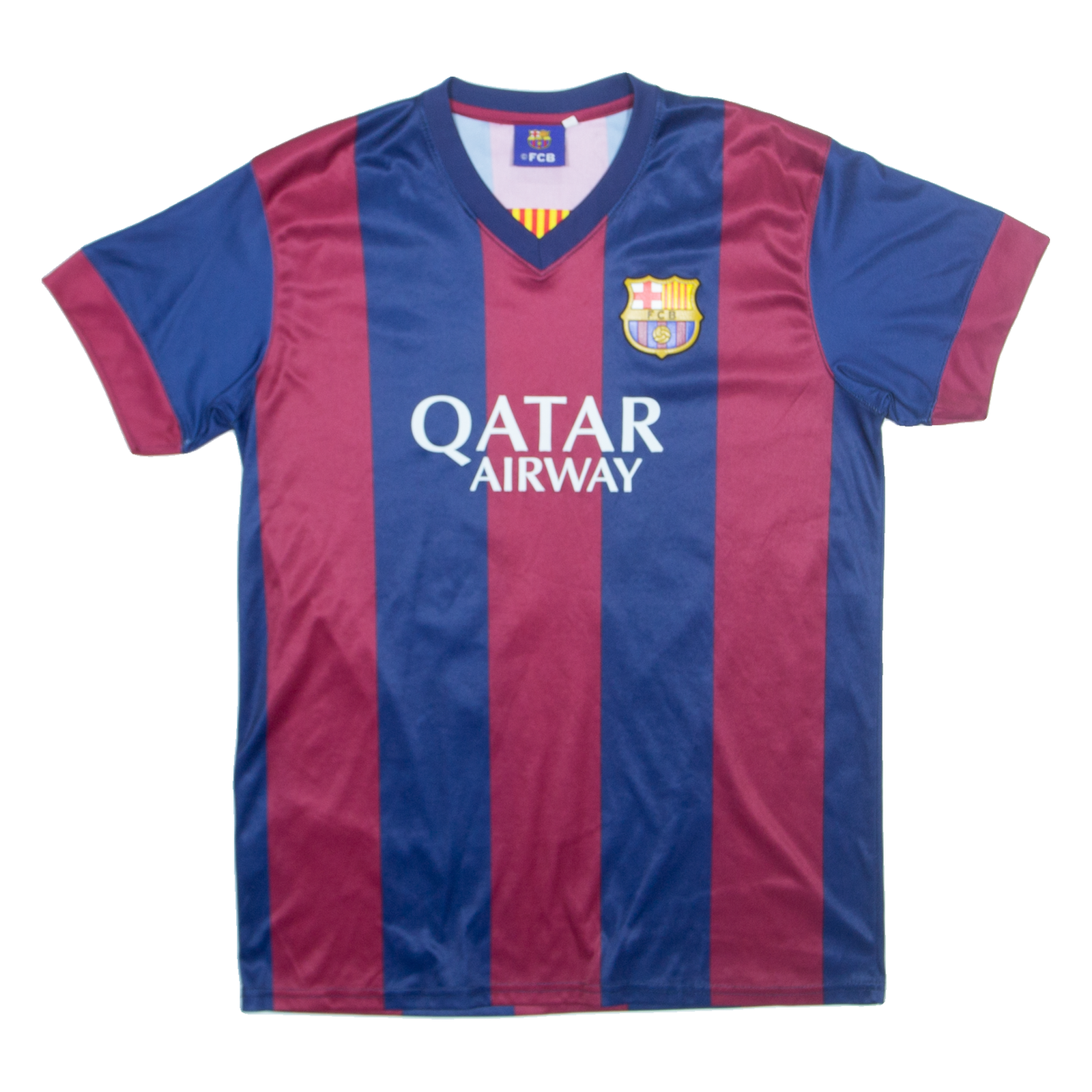 FC Barcelona Mens Football Shirt Jersey Blue V-Neck S Refurbished - N/A refurbished available on Cerqular