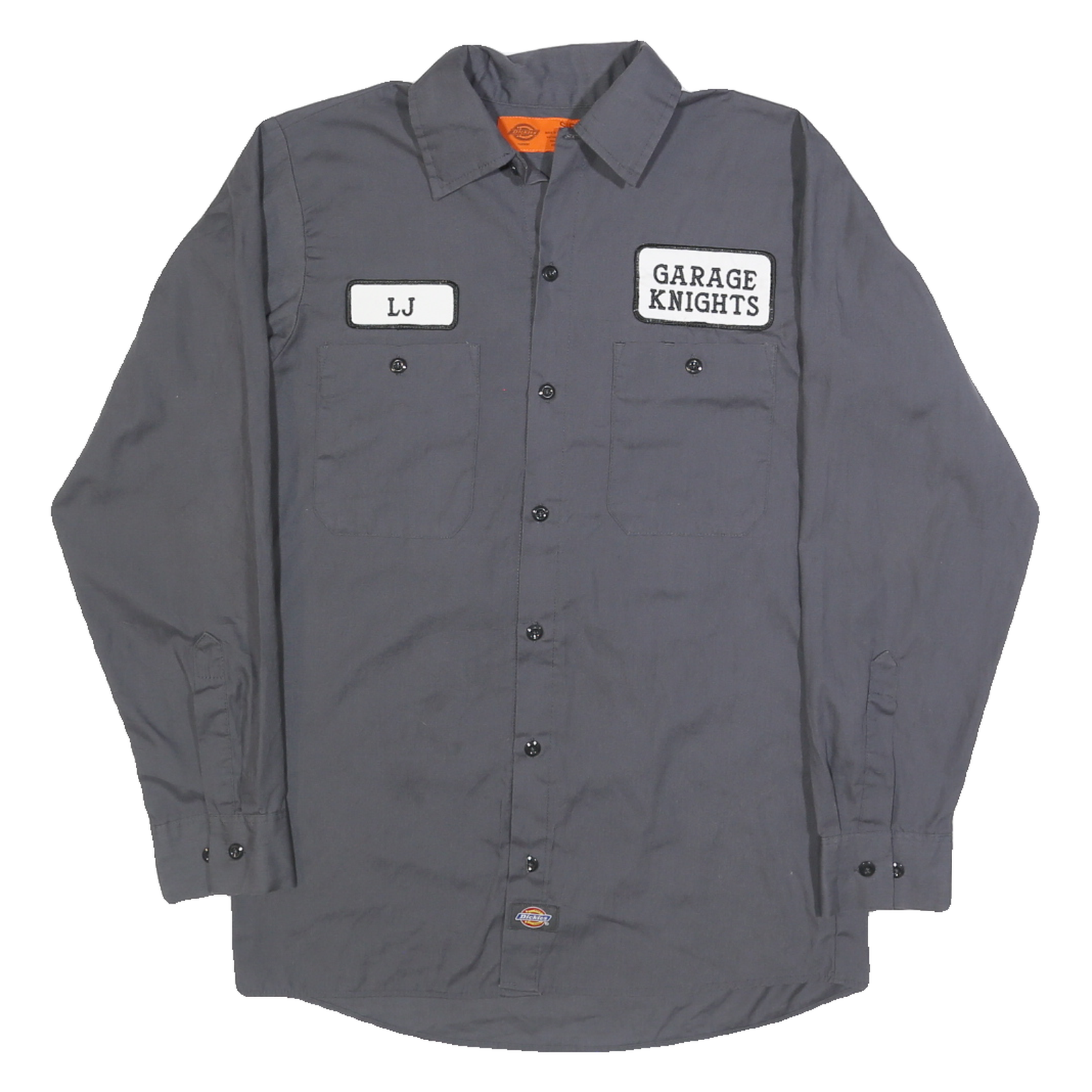 DICKIES Mens Grey Garage Knights Cotton Blend Shirt S Workwear Button-Up Refurbished - N/A refurbished available on Cerqular