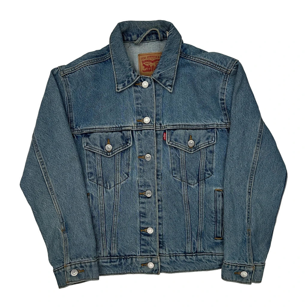 Buy Levis Denim Jacket - Small Blue Denim Refurbished - $73.69 Levis Denim Jacket - Small Blue Denim Refurbished - Thrifted (note: this is a term often used to describe second- refurbished available on Cerqular