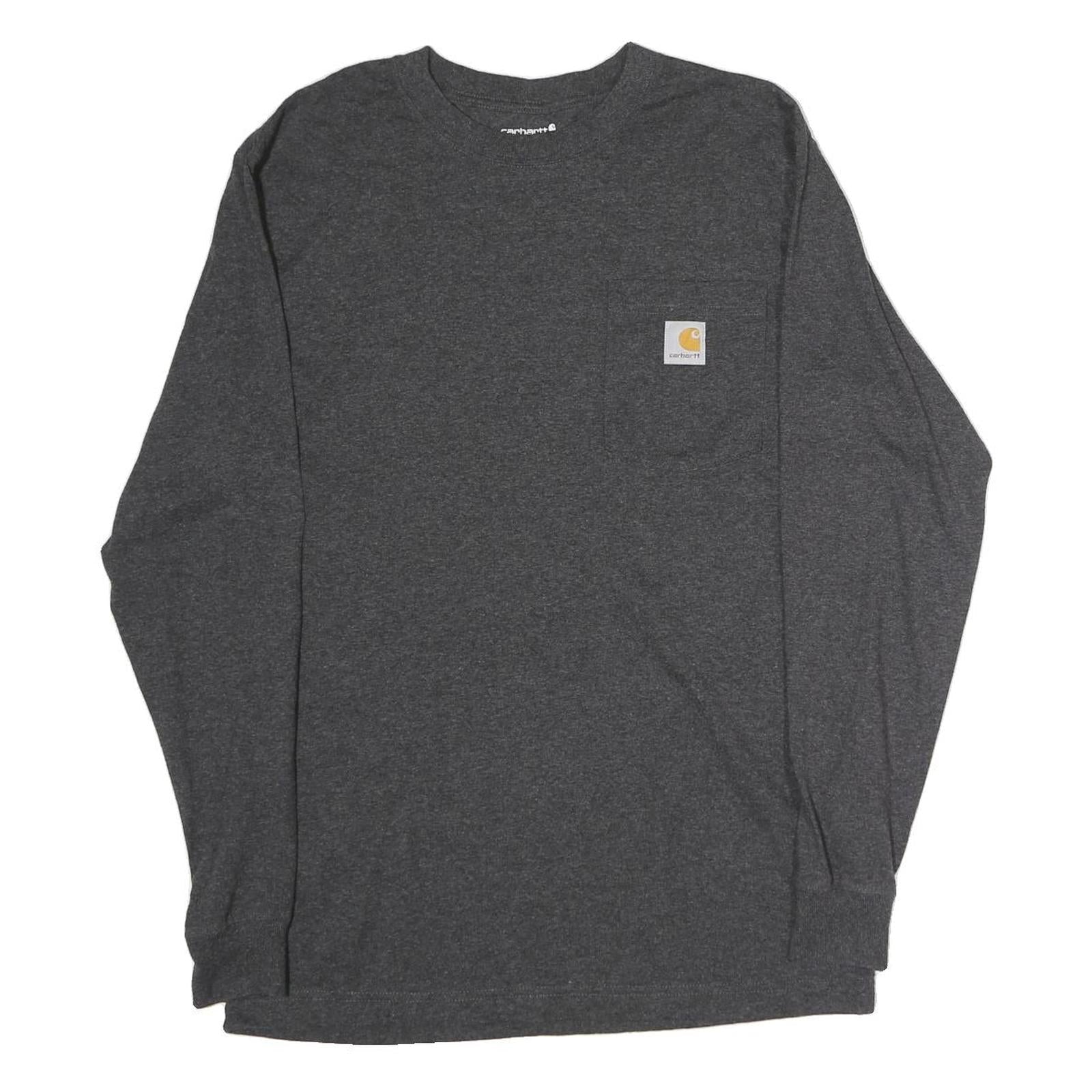 CARHARTT Mens Grey Long Sleeve Crew Neck T-Shirt S Cotton Casual Workwear Refurbished - N/A refurbished available on Cerqular
