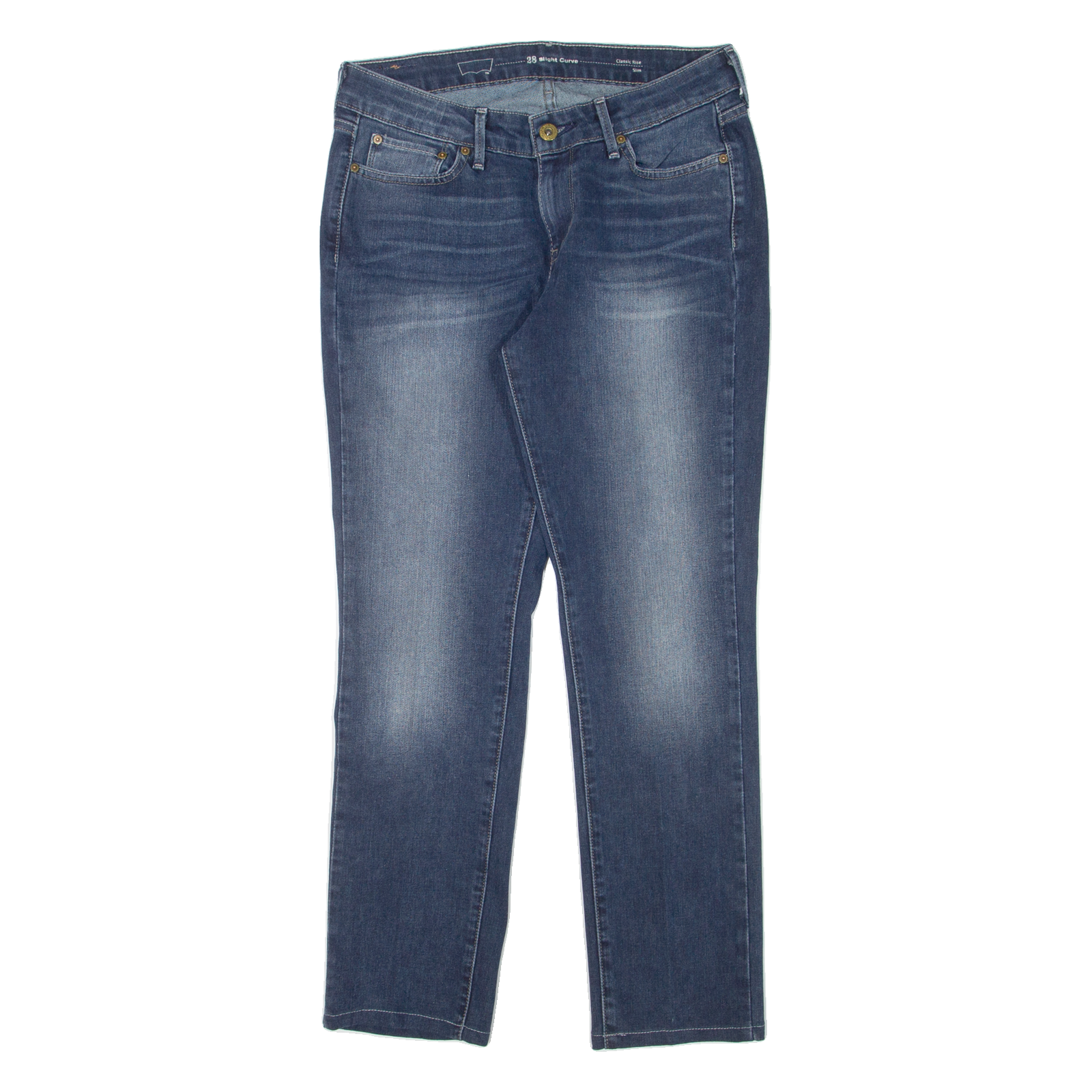 LEVI'S Classic Rise Womens Jeans Blue Slim Straight Stone Wash W28 L27 Refurbished - N/A refurbished available on Cerqular