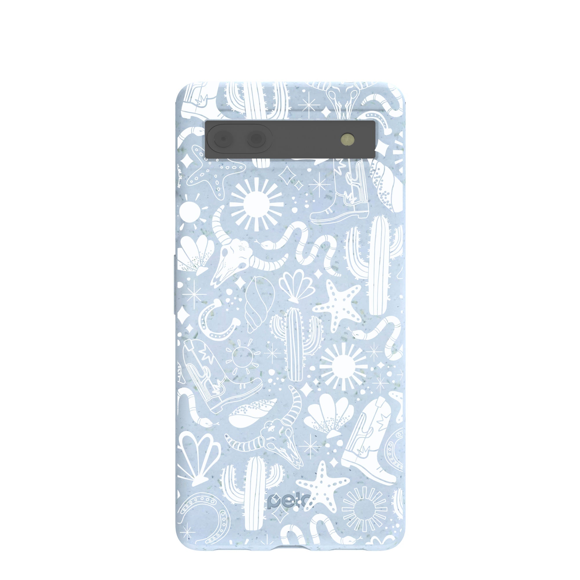 Powder Blue Coastal Rodeo Google Pixel 6a Case Refurbished - Pela Case refurbished available on Cerqular