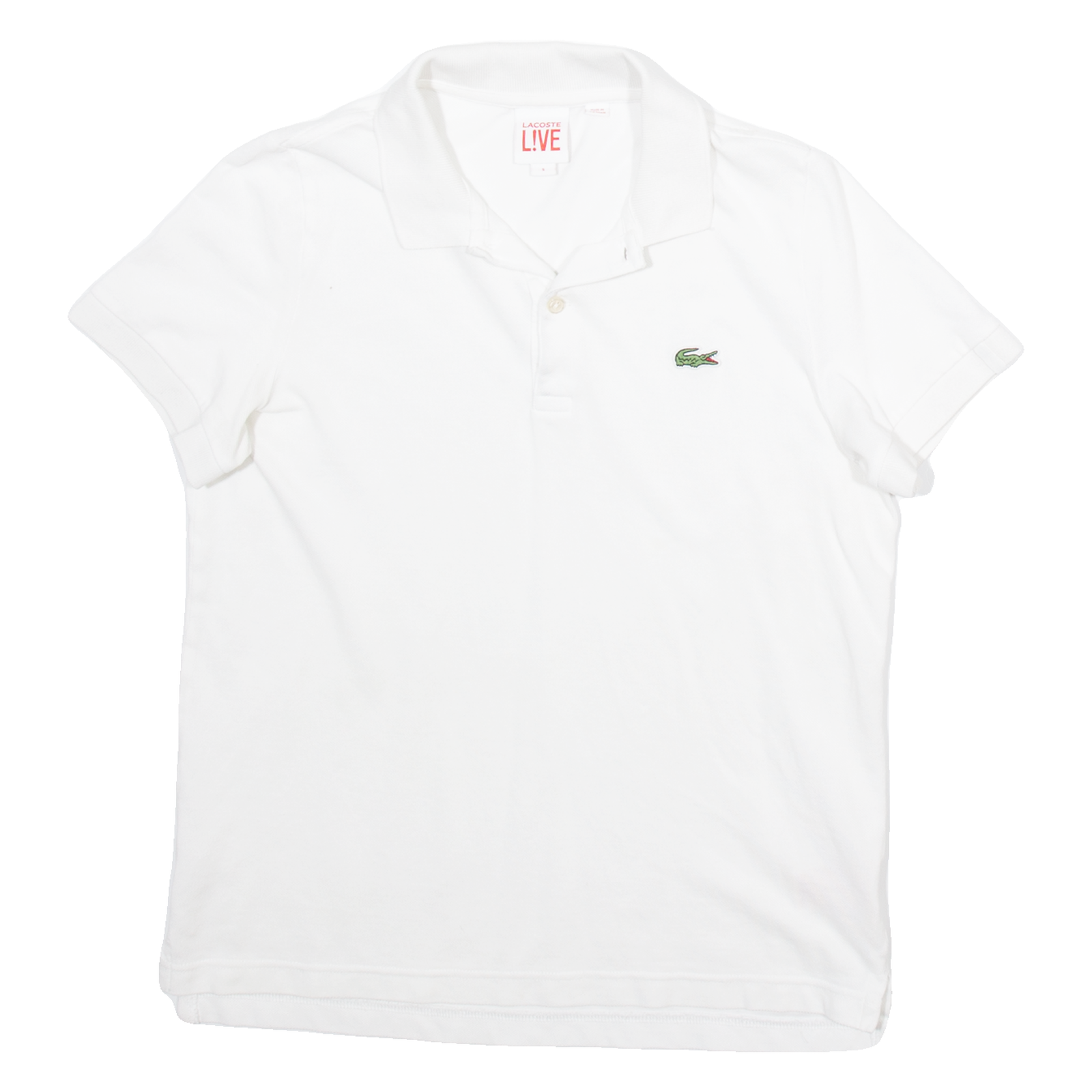LACOSTE LIVE Mens Polo Shirt White S Refurbished - N/A refurbished available on Cerqular