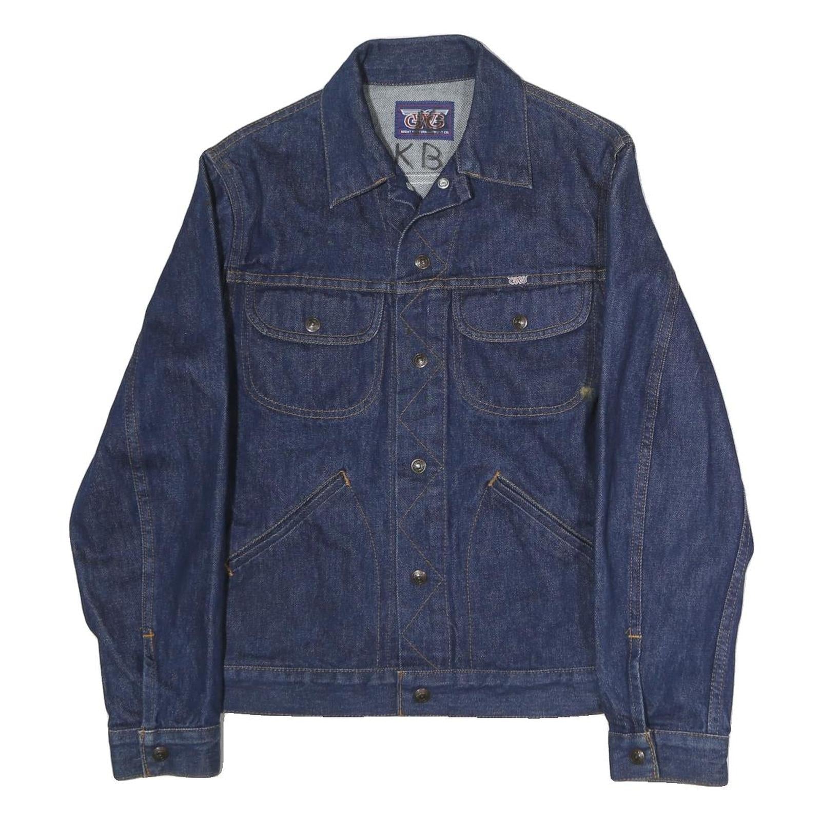 GWG Mens Blue Denim Cotton Button Jacket M Regular Fit Casual Classic Refurbished - N/A refurbished available on Cerqular