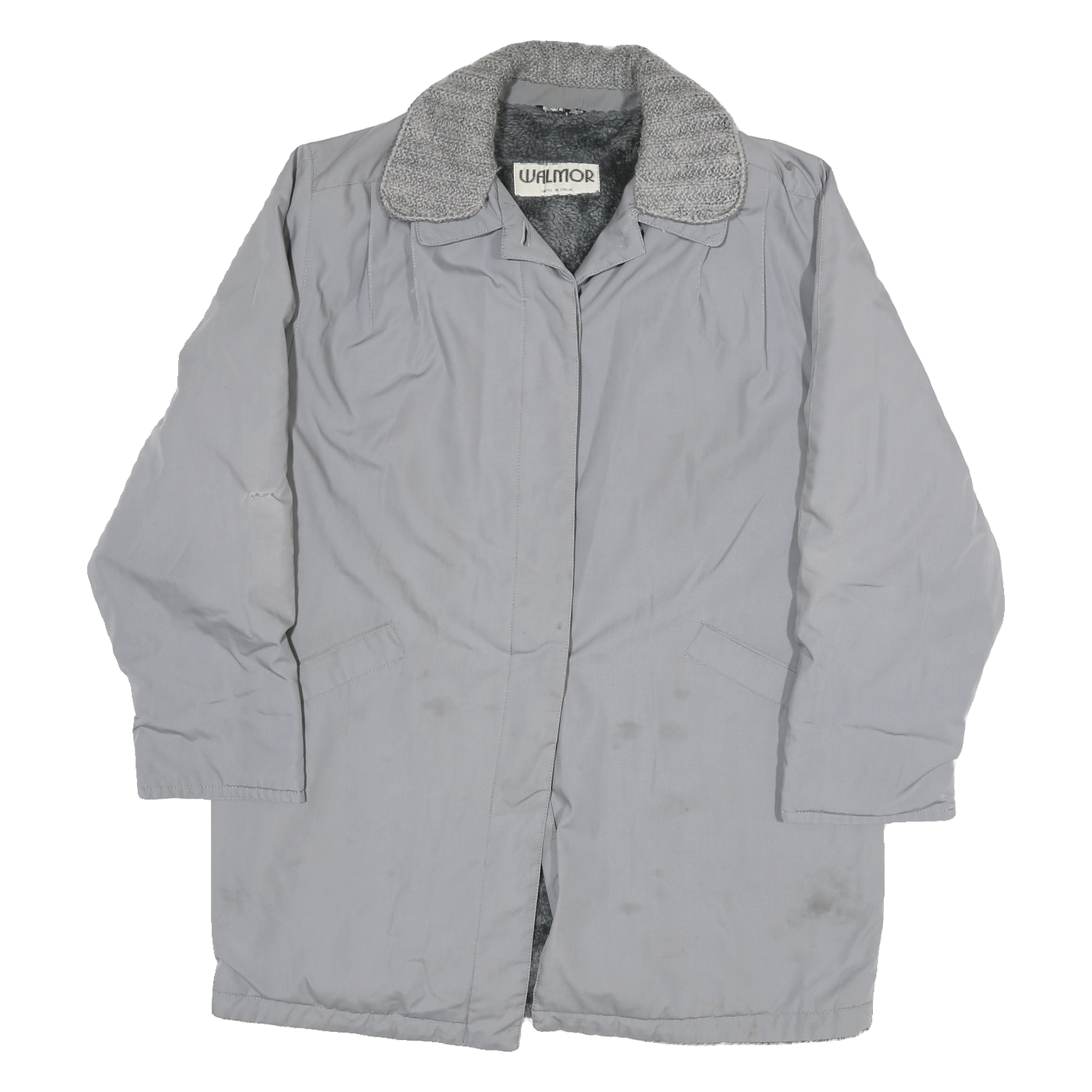 WALMOR Womens Grey Quilted Jacket XL Polyester Blend Woven Warm Zip Closure Refurbished - N/A refurbished available on Cerqular